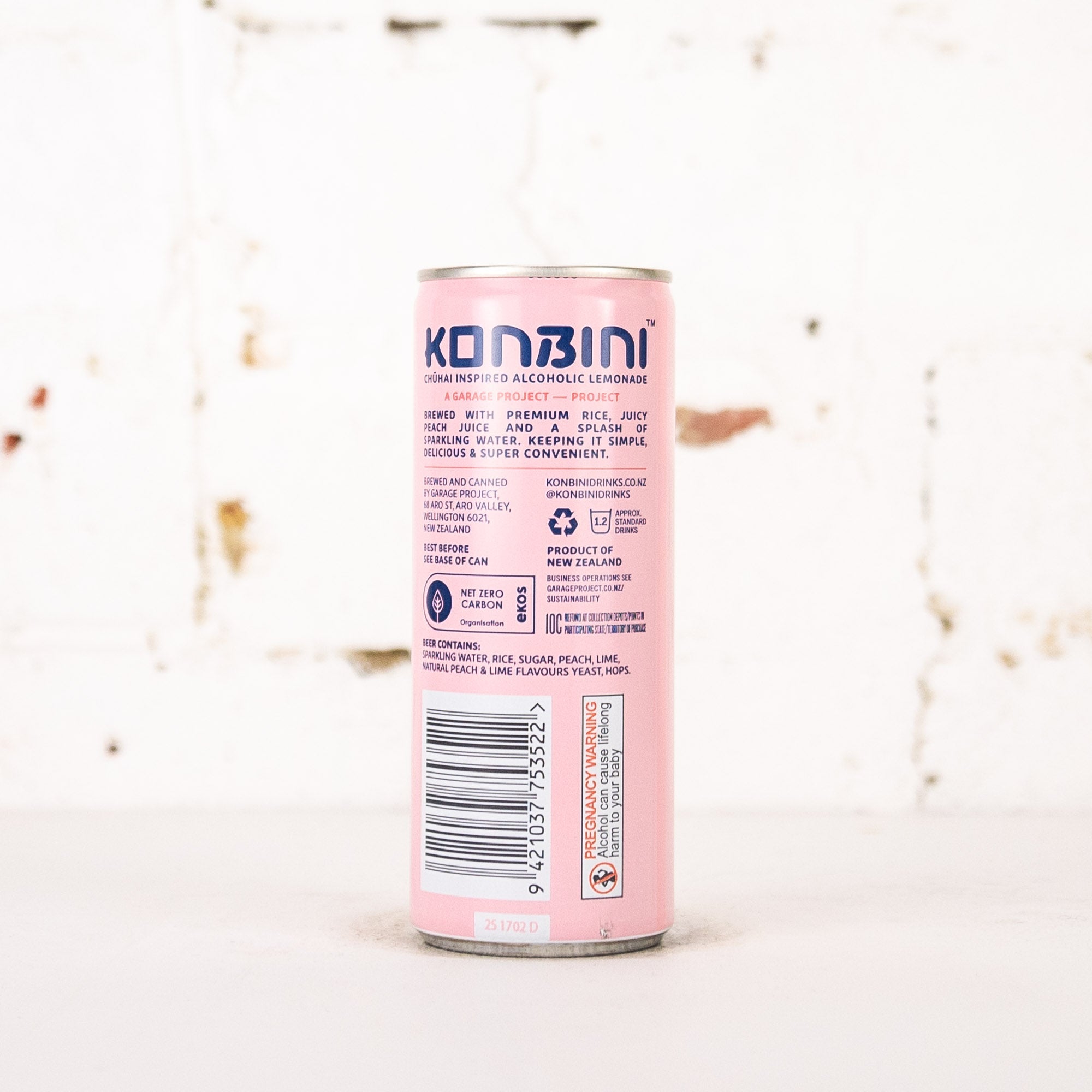 Konbini - Peach Lime Alcoholic Lemonade 250ml
