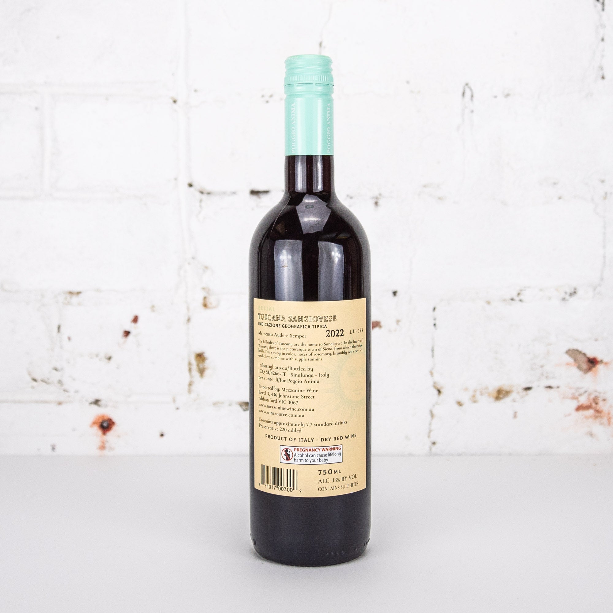 Poggio Anima - Belial Toscana Sangiovese 750ml