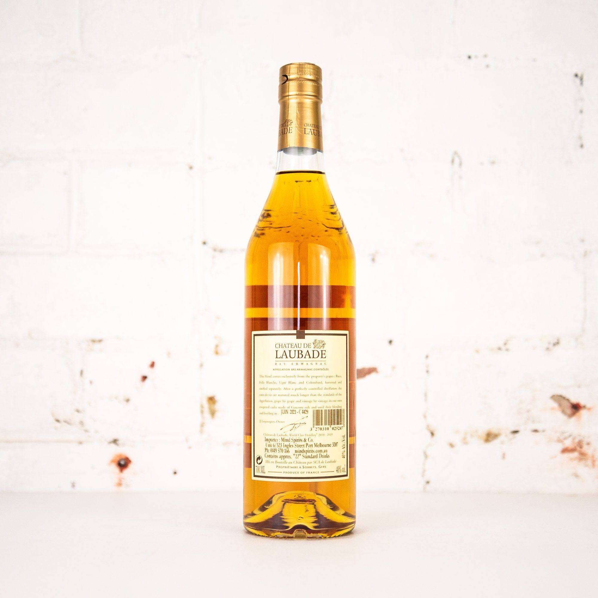 Chateau de Laubade - Bas Armagnac VSOP 6 to 12 YO 700ml