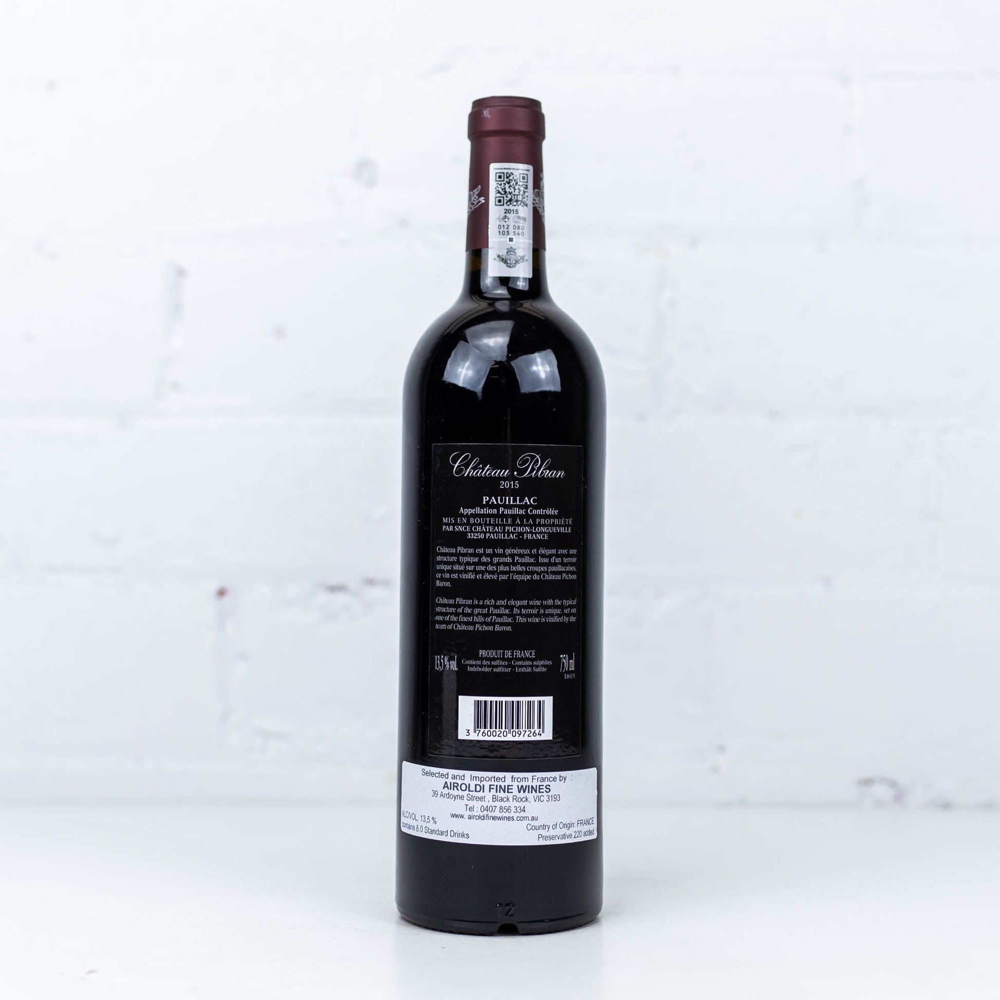 Chateau Pibran - Pauillac 2015 750ml