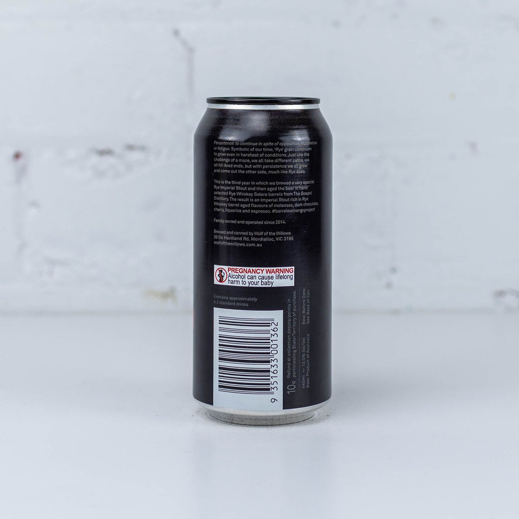 Wolf of the Willows - Persistence III Rye Barrel Aged Imperial Stout