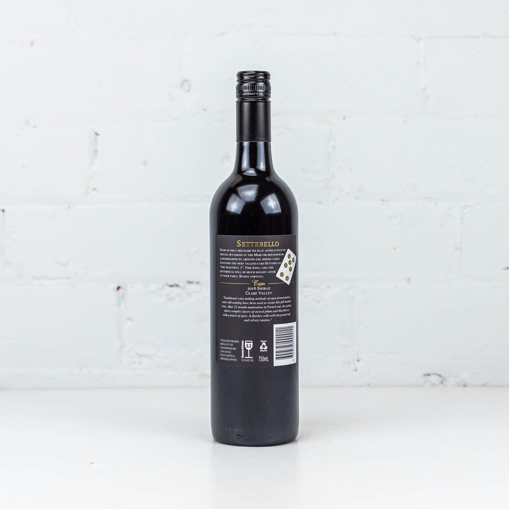 Mercuri Estate - Settebello Shiraz 2016