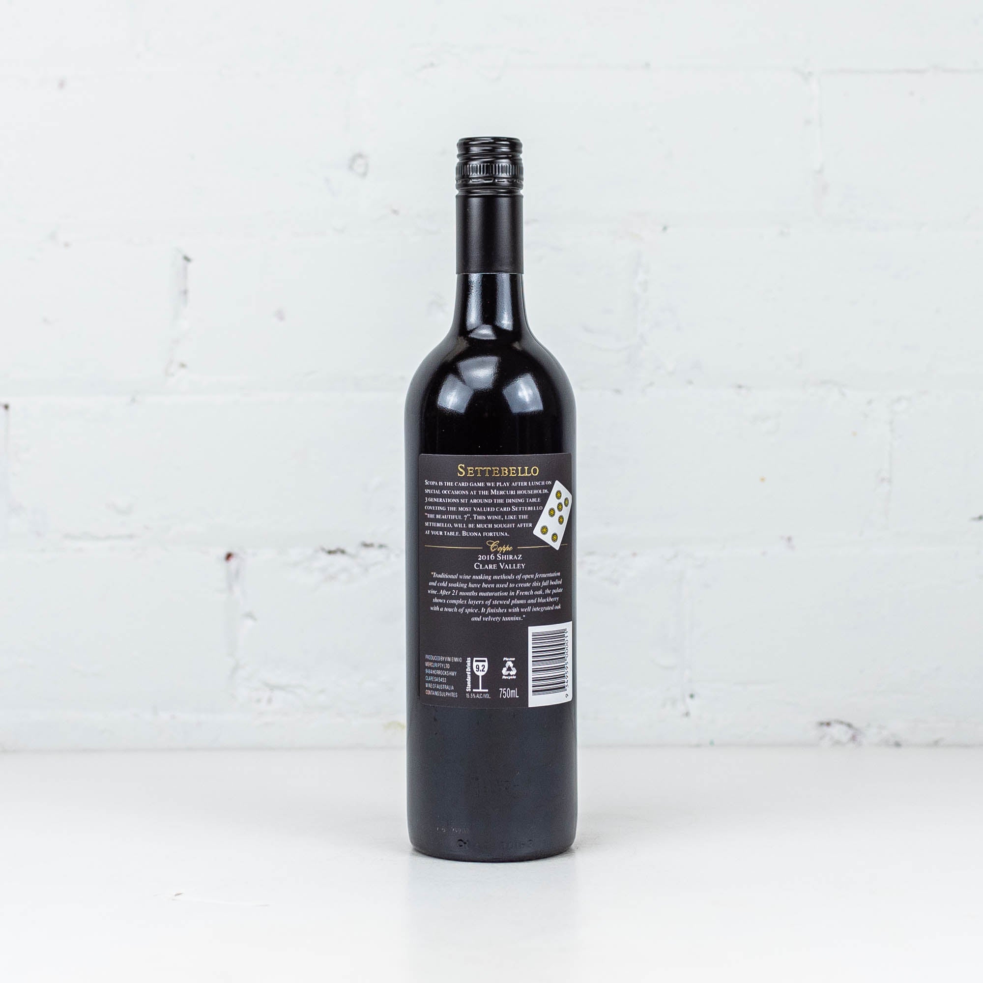 Mercuri Estate - Settebello Shiraz 2016