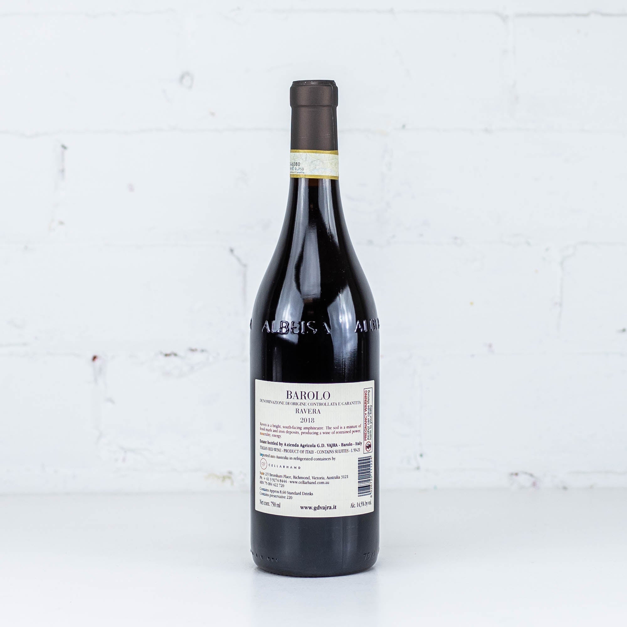 G.D. Vajra - Barolo Ravera 2018 750ml