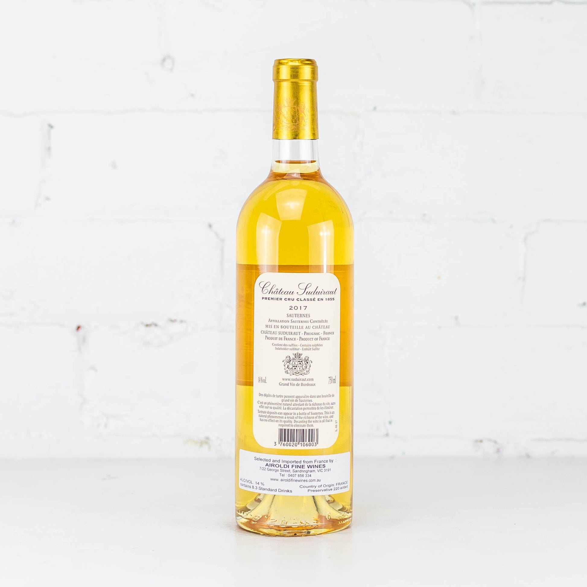 Chateau Suduiraut - Sauternes Premier Cru Classe 2017 750ml