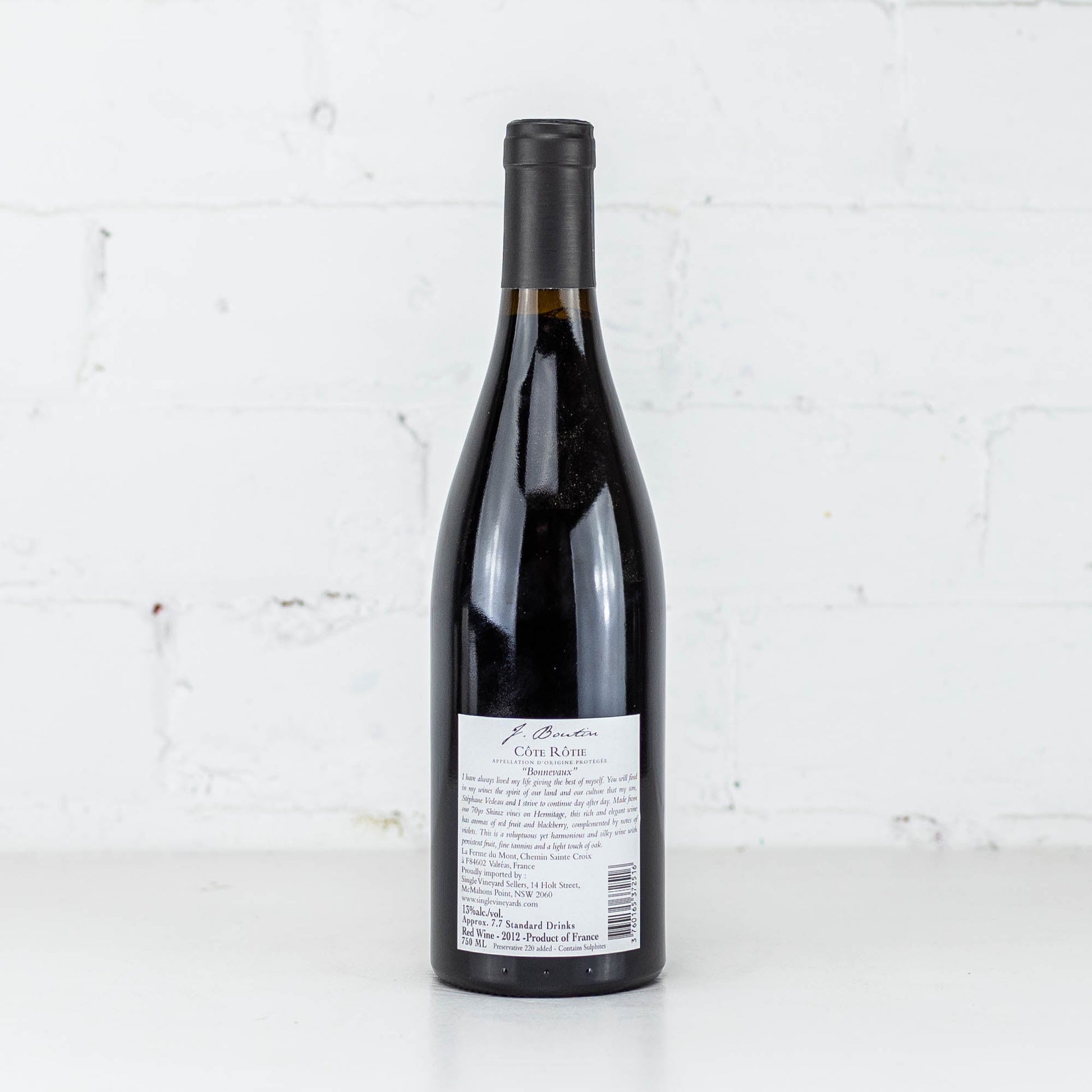 J Boutin - Cote Rotie Bonnevaux 2012 750ml