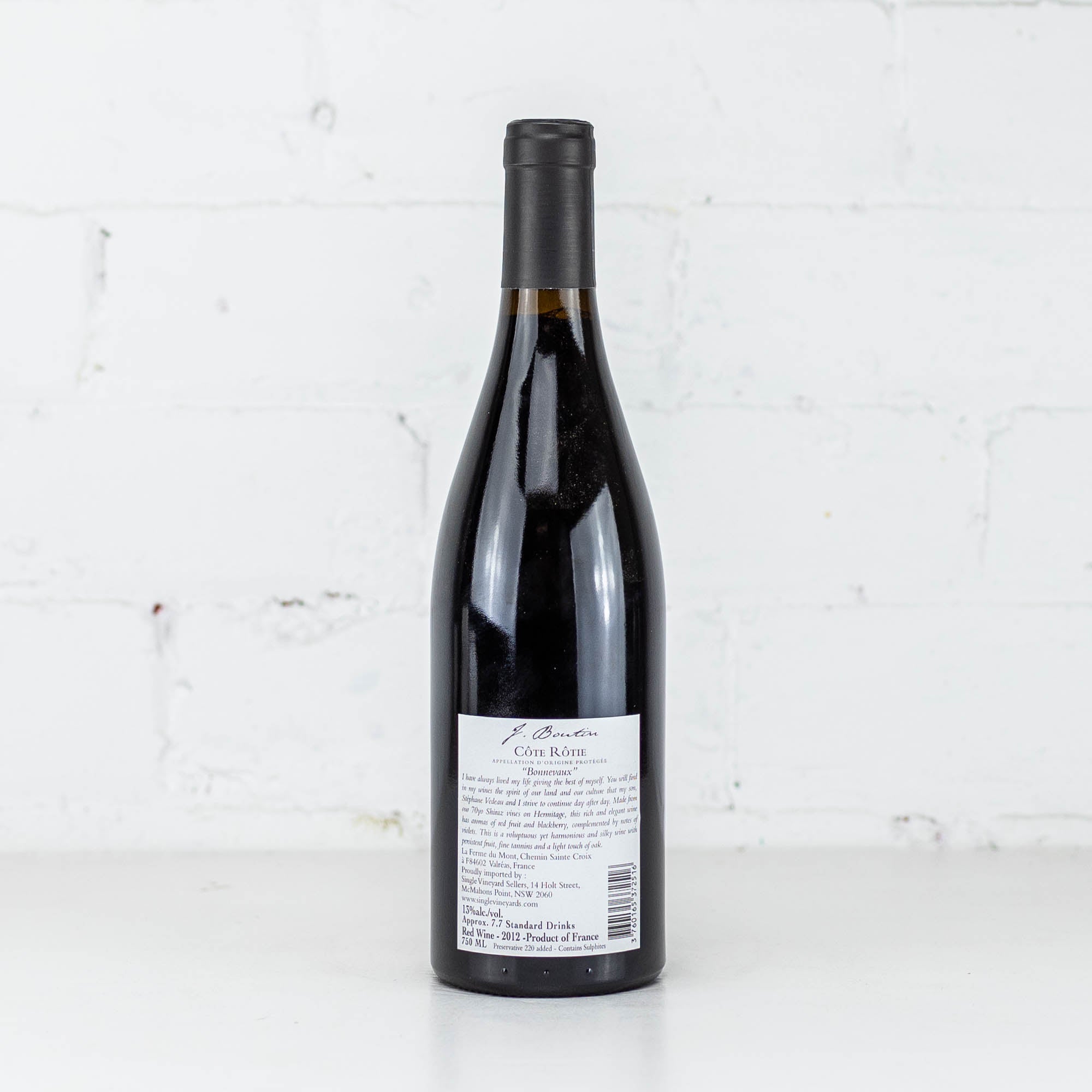 J Boutin - Cote Rotie Bonnevaux 2012 750ml