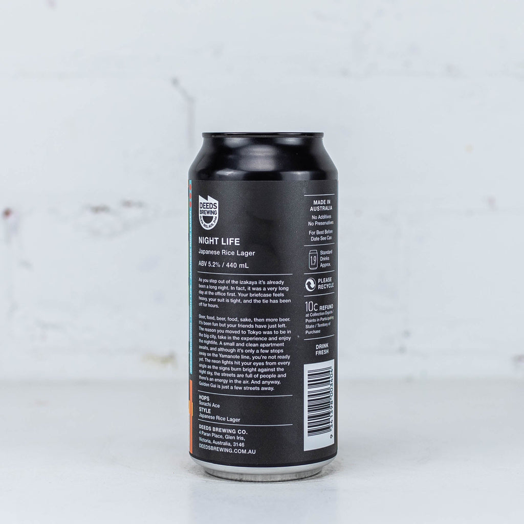 Deeds Night - Life Japanese Rice Lager