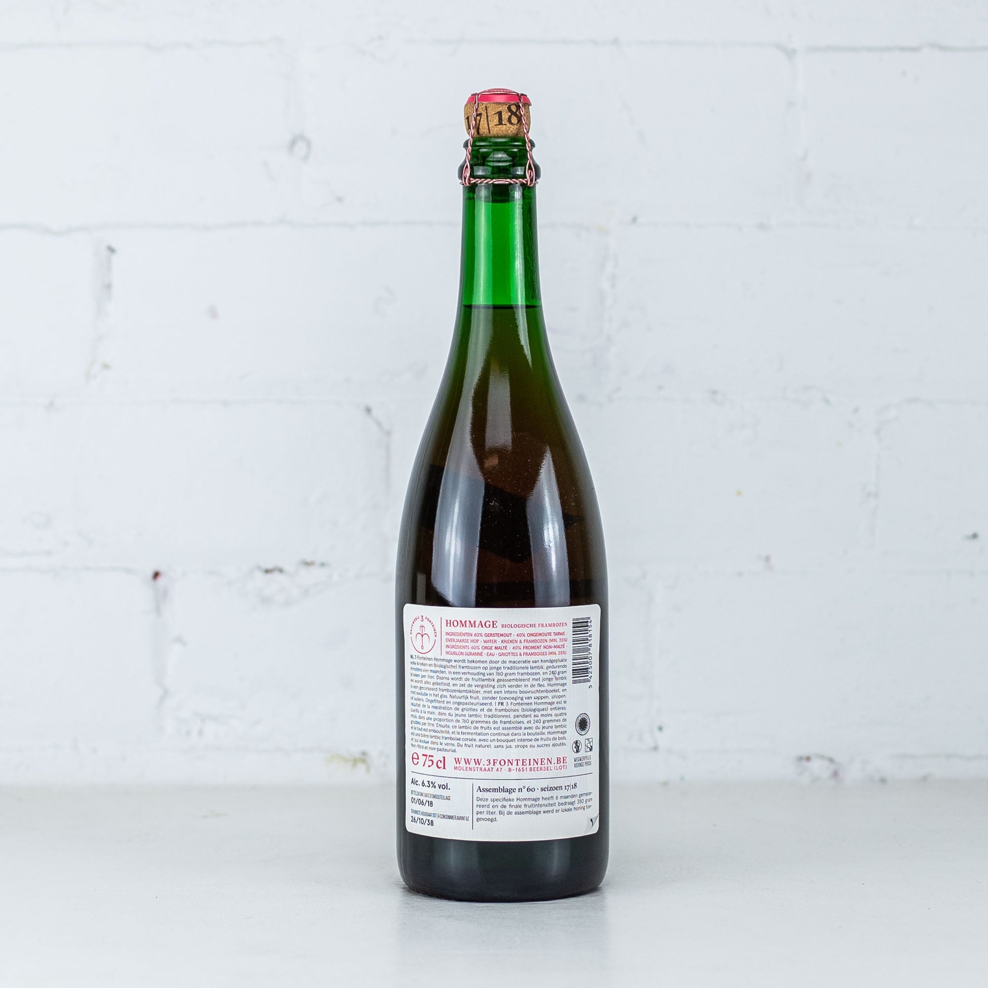 3 Fonteinen - Hommage Bio Frambozen Honing 17/18 No60 750ml
