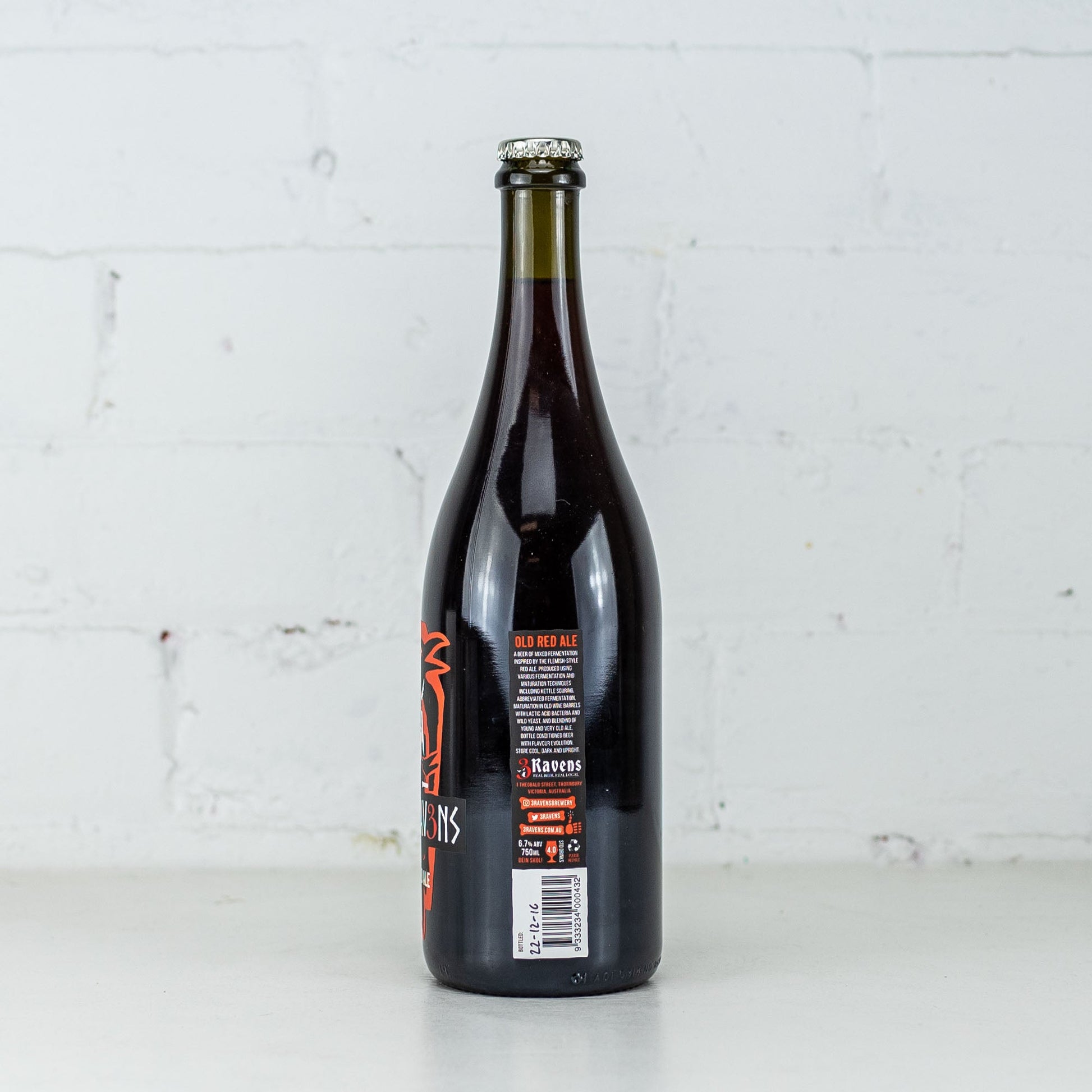 3 Ravens - Wild Ravens Old Red Ale 2016 750ml