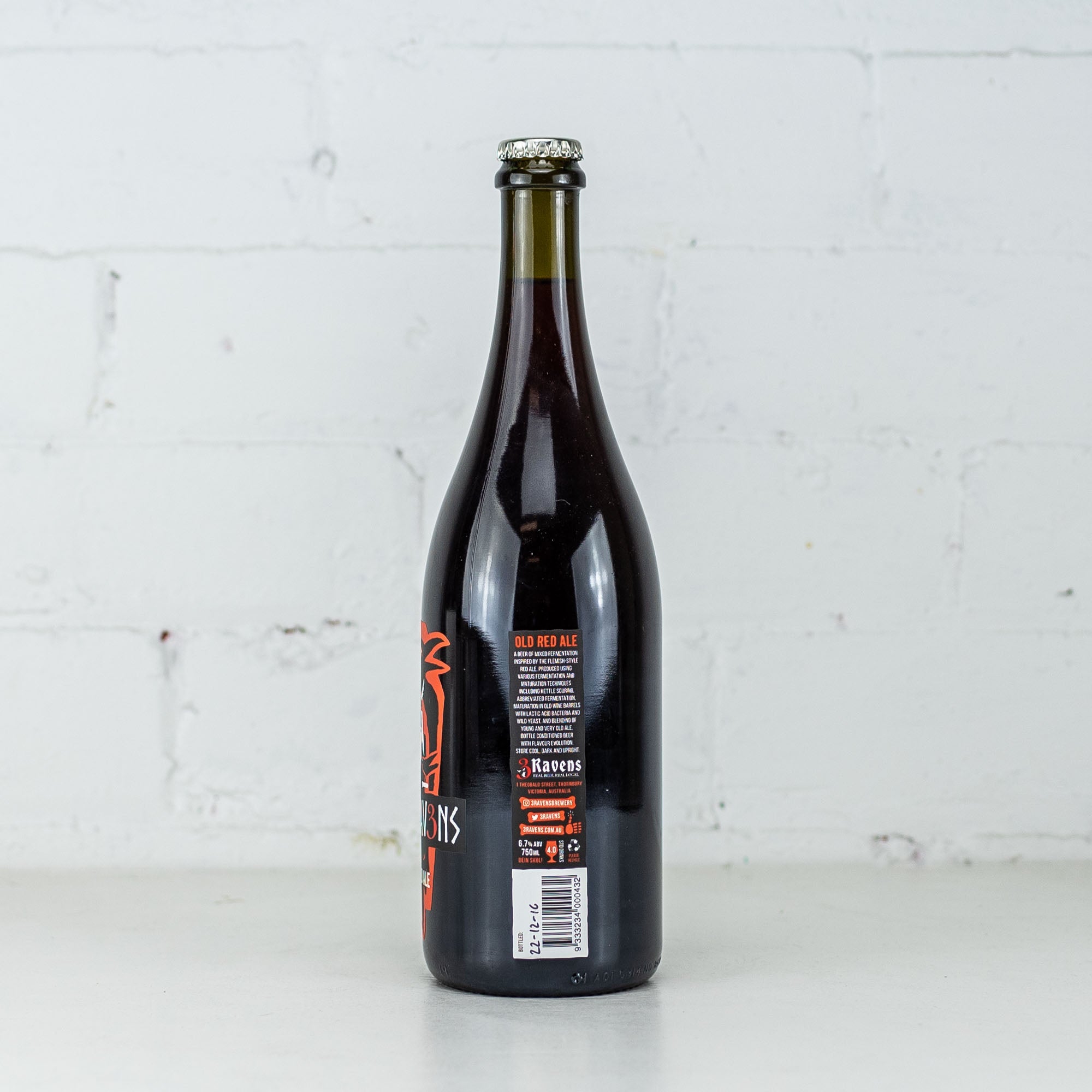 3 Ravens - Wild Ravens Old Red Ale 2016 750ml
