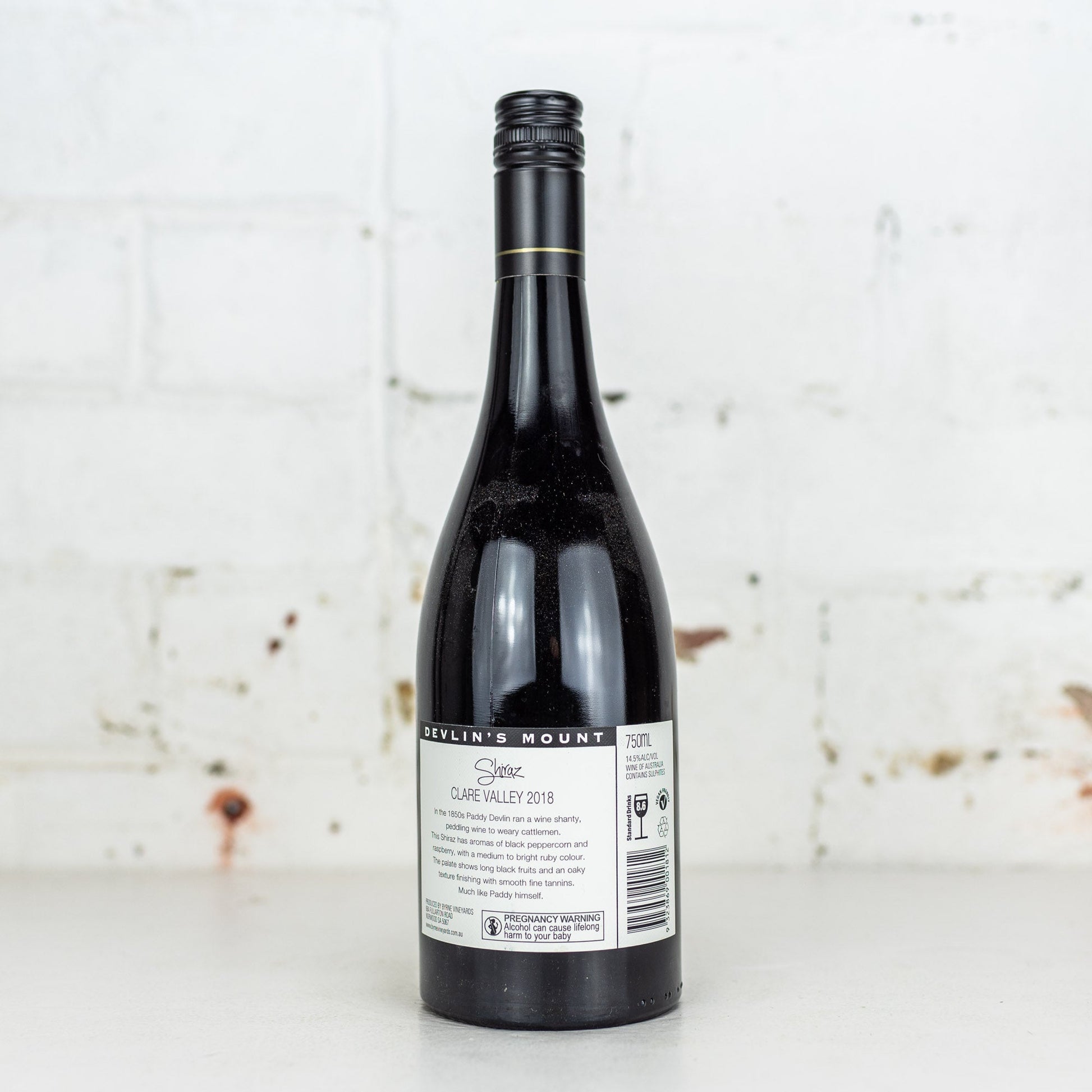 Devlin's Mount - Clare Valley Shiraz 2018 750ml