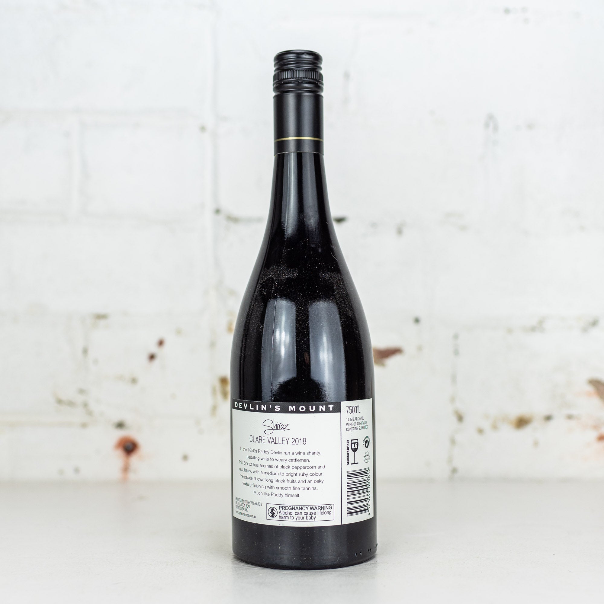 Devlin's Mount - Clare Valley Shiraz 2018 750ml