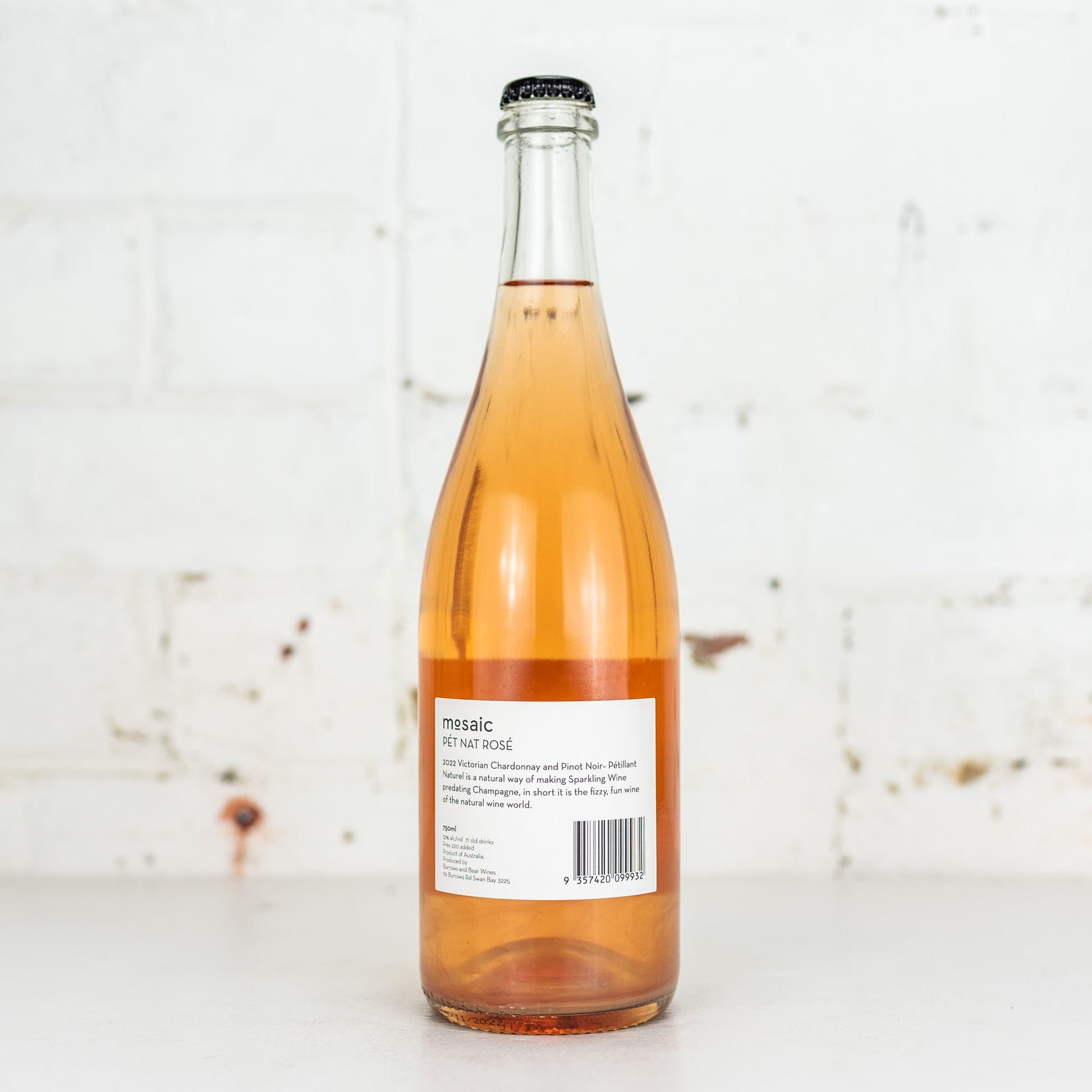 Mosaic Wines - Rose Pet Nat 750ml