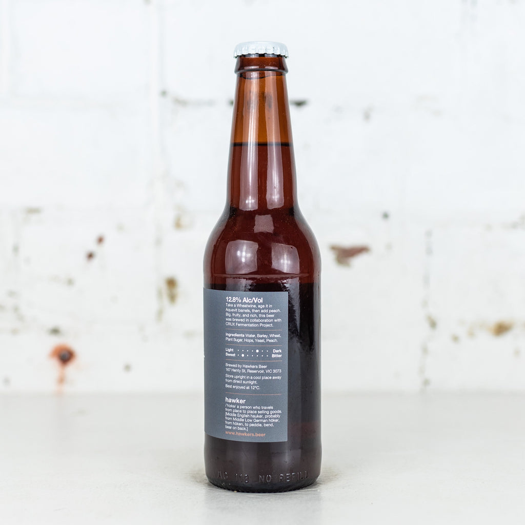 Hawkers - Wheatwine 2018 Aquavit Barrel-Aged with Peach 330ml