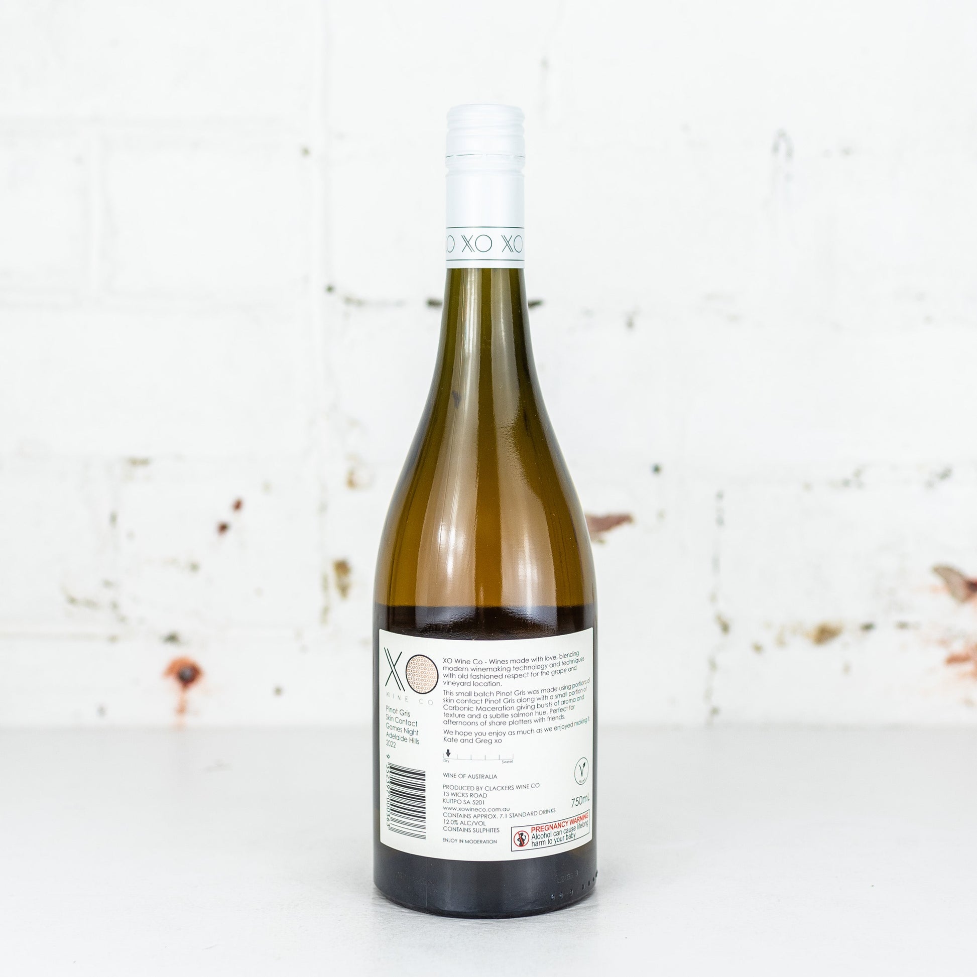 XO Wine Co - 'Games Night' Skin Contact Pinot Gris 750ml