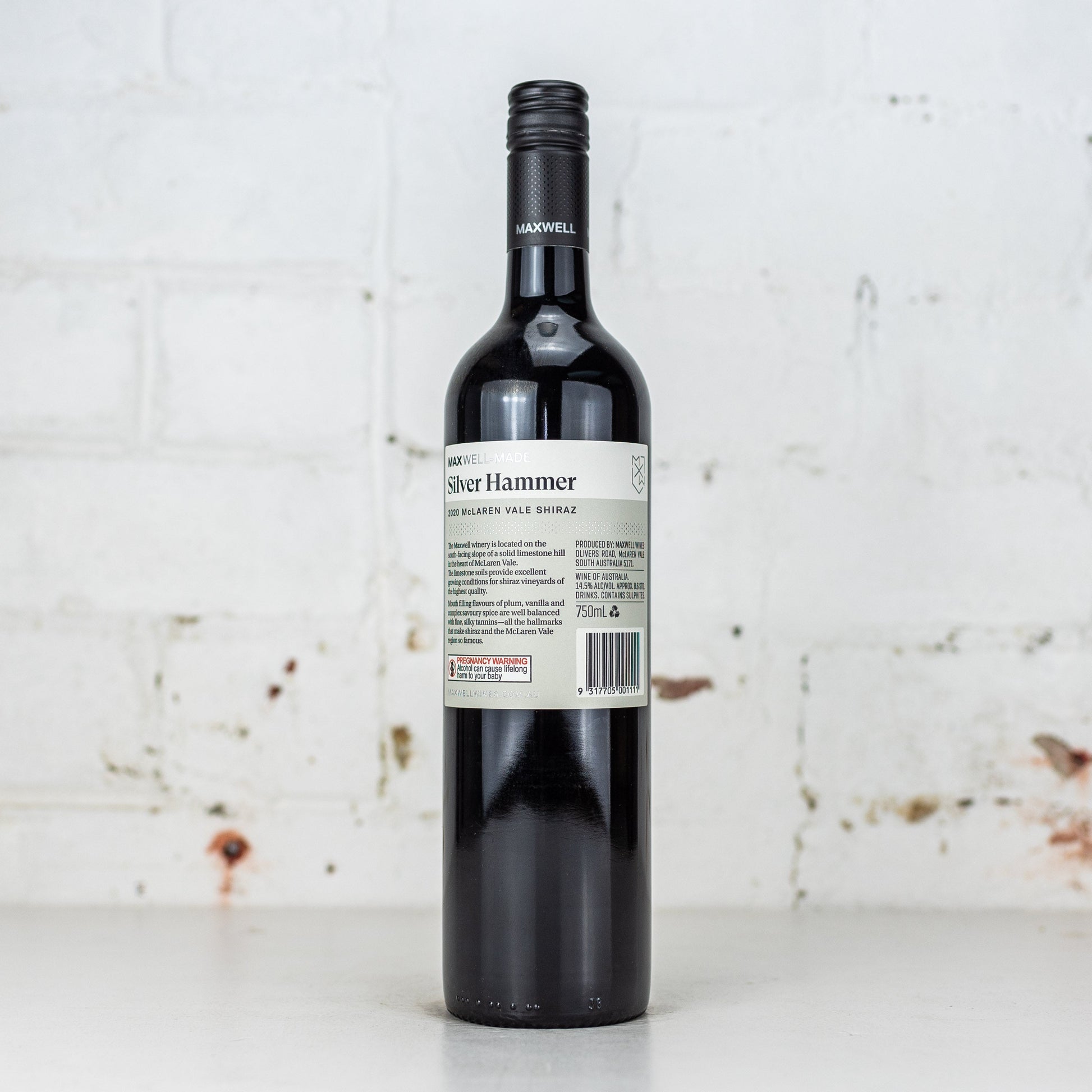Maxwell Wines - Silver Hammer Shiraz 2020 750ml