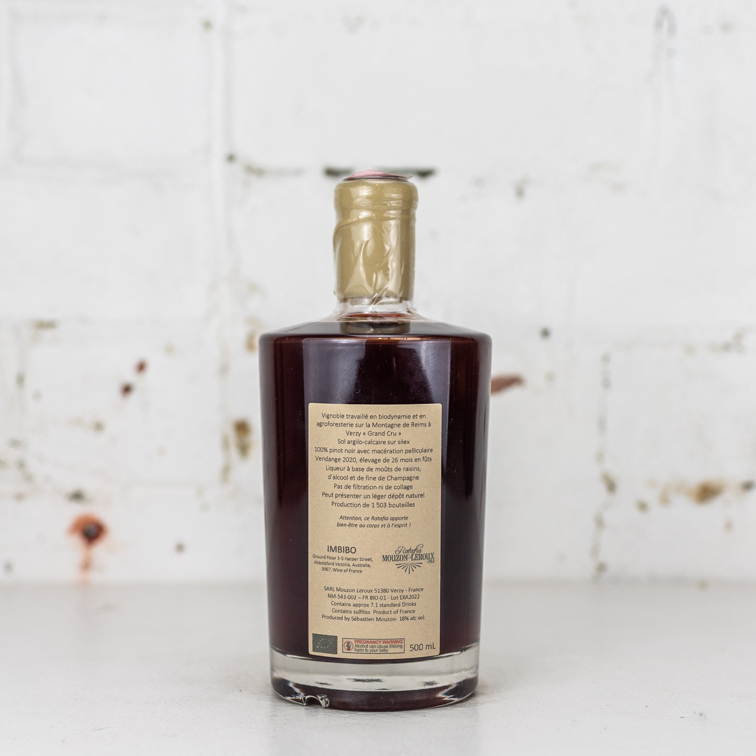 Mouzon Leroux - L’exaltant Ratafia de Saignée 500ml