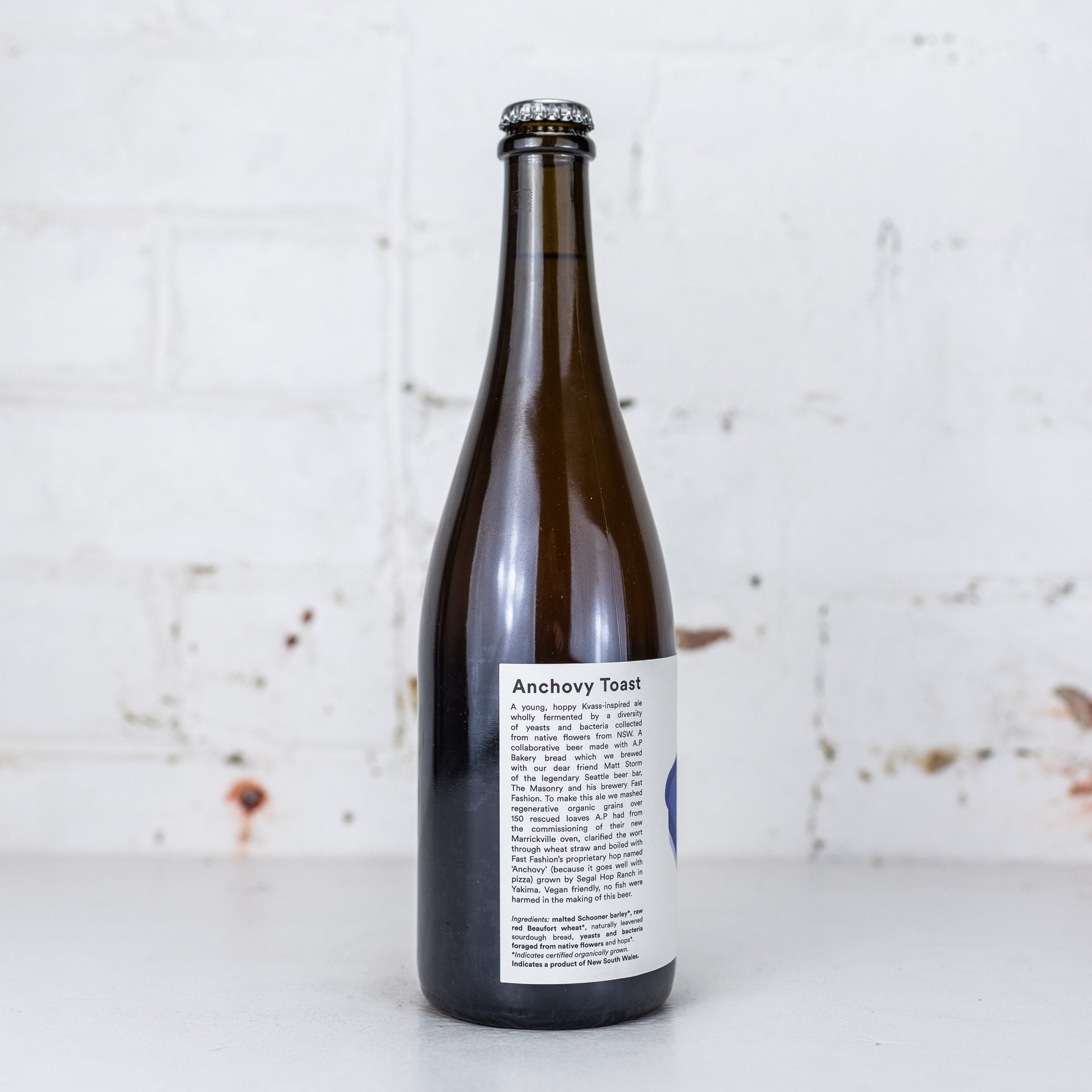 Wildflower x Fast Fashion x AP Bakery 'Anchovy Toast' Kvass Ale 750ml