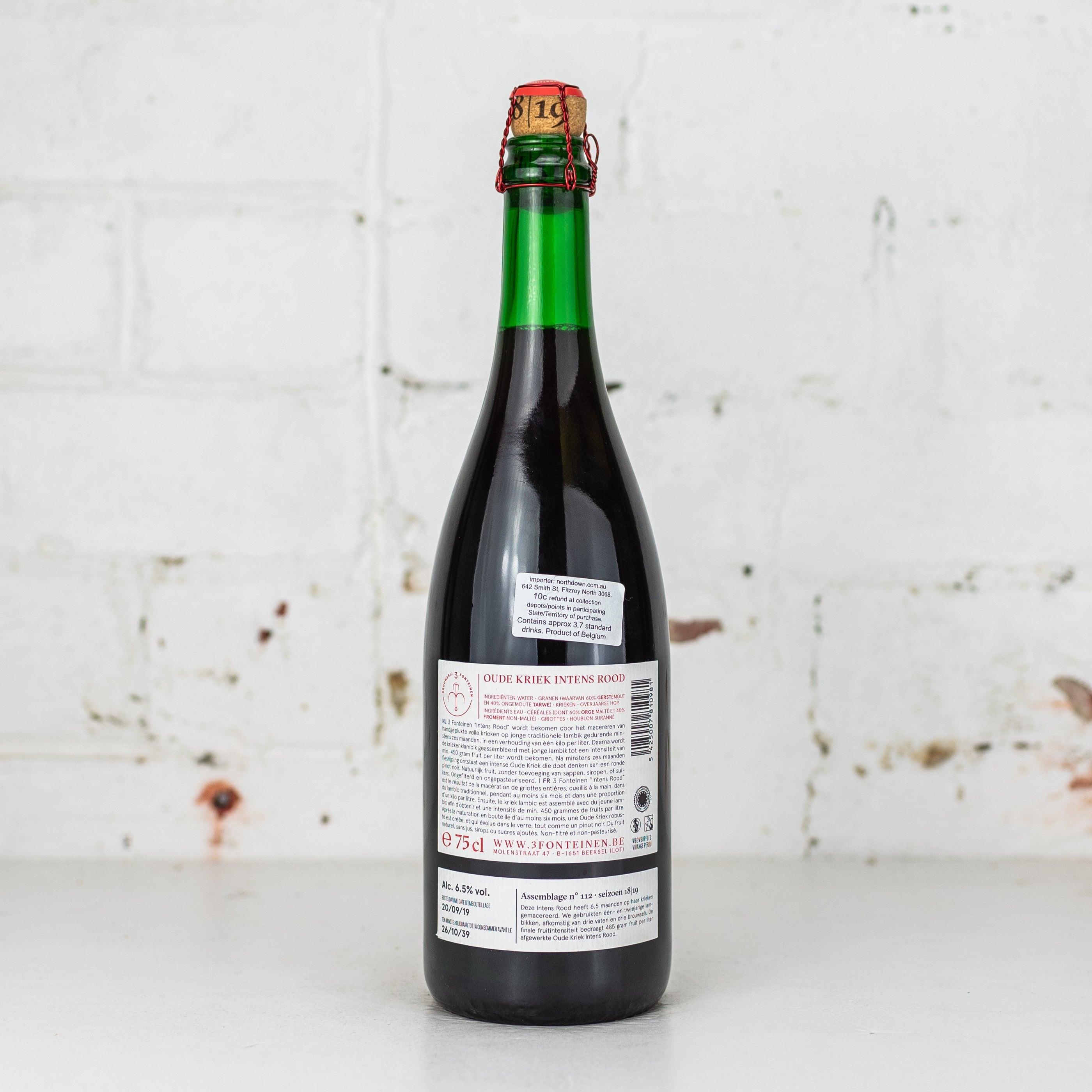 3 Fonteinen - Oude Kriek Intens Rood 18/19 No112 750ml