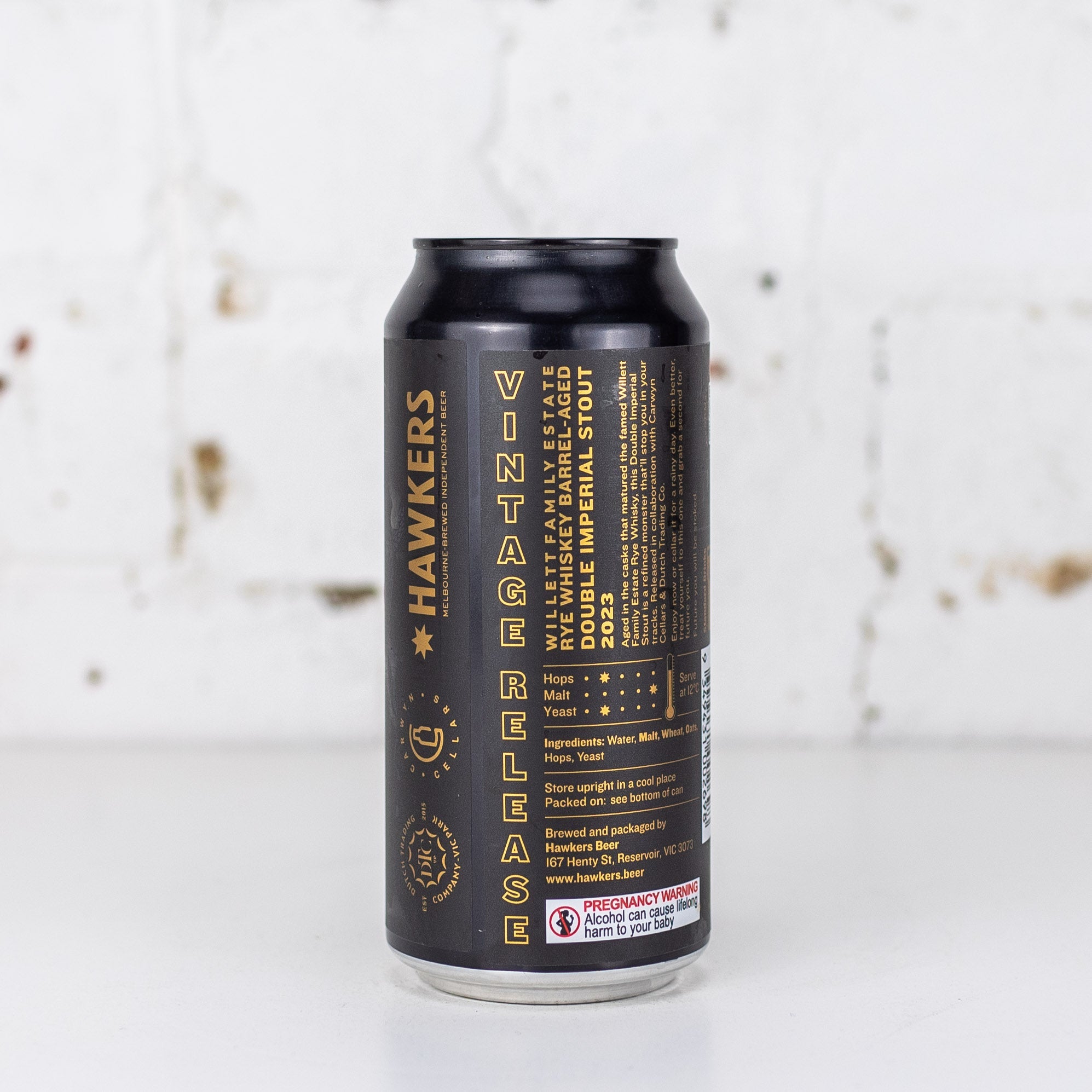 Hawkers x Dutch Trading Co x Carwyn Cellars 'Willett Rye Whiskey BA Double Imperial Stout 2023'