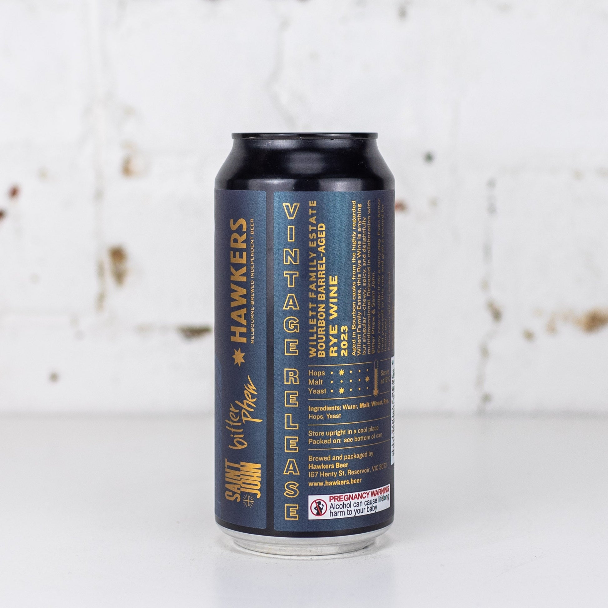 Hawkers x Saint John x Bitter Phew 'Willett Bourbon BA Rye Wine 2023'