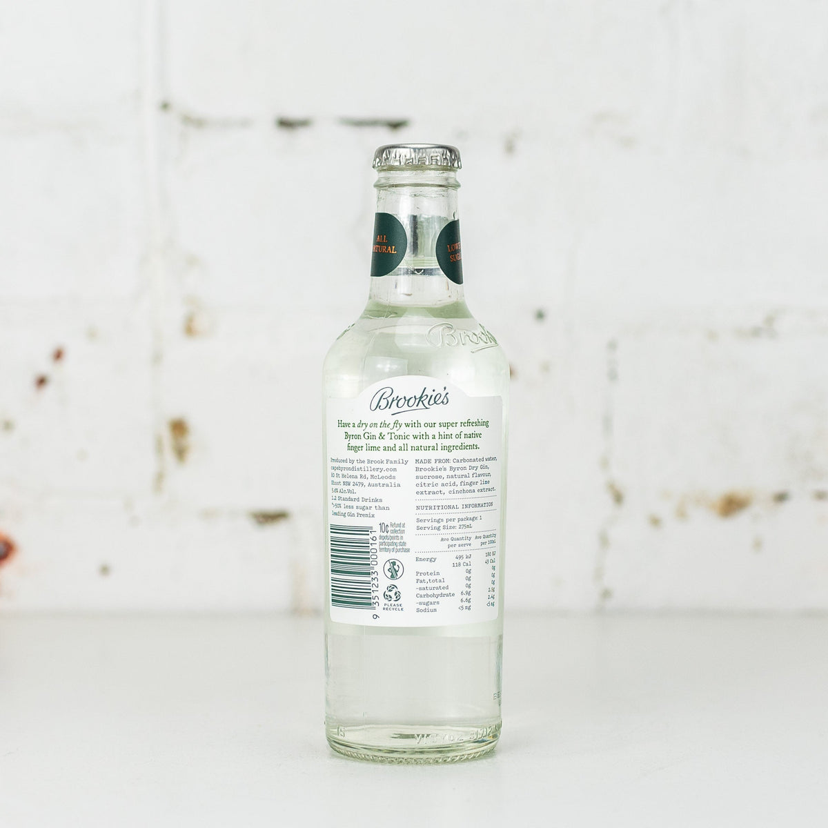 Brookies - Gin & Tonic with Fingerlime 275ml