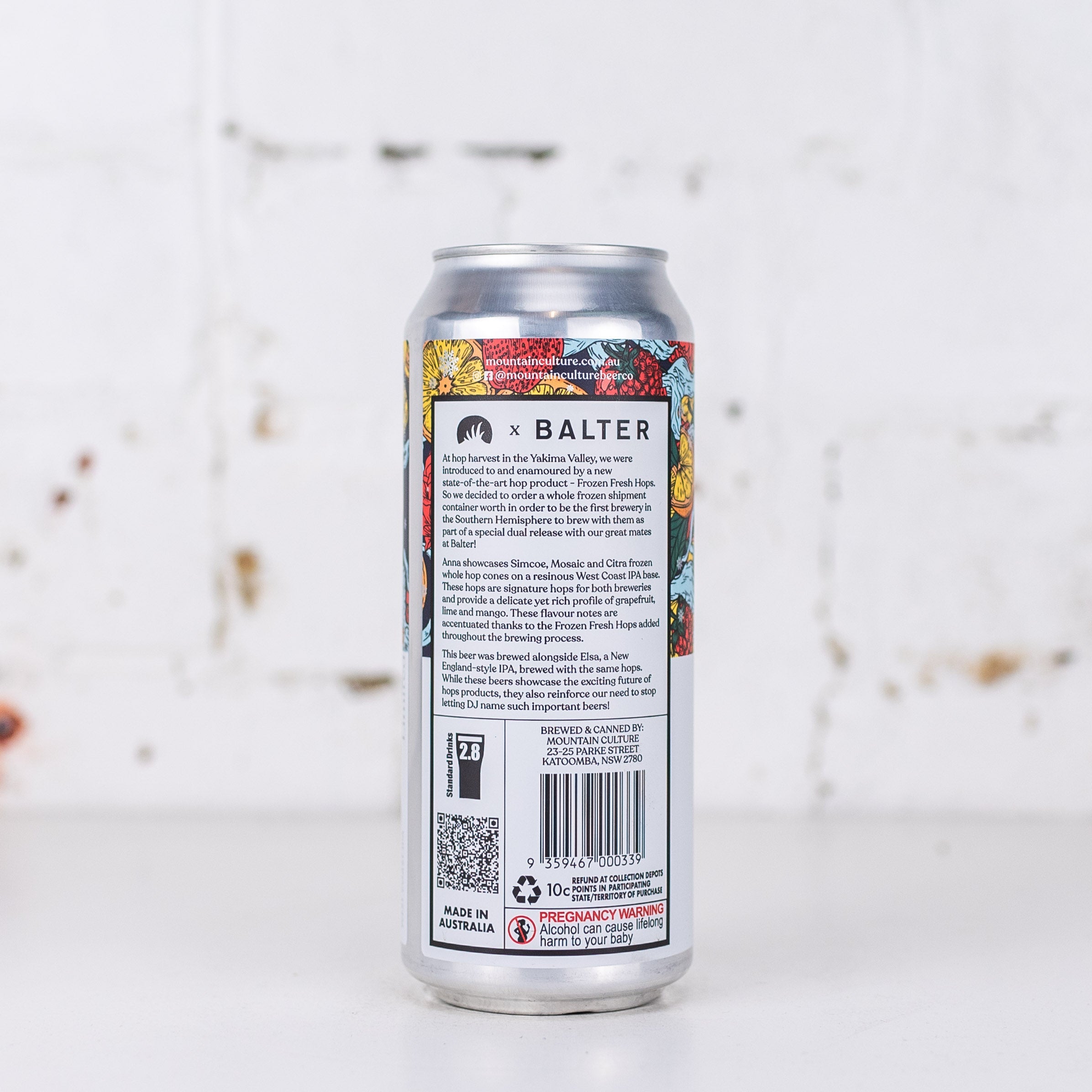 Mountain Culture x Balter 'Anna' Frozen Fresh Hop WCIPA