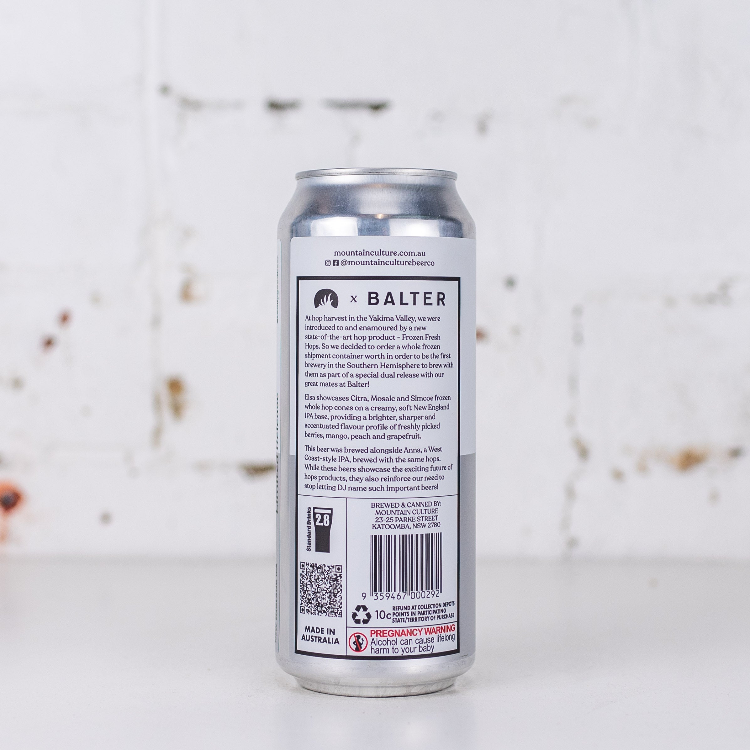 Mountain Culture x Balter 'Elsa' Frozen Fresh Hop NEIPA