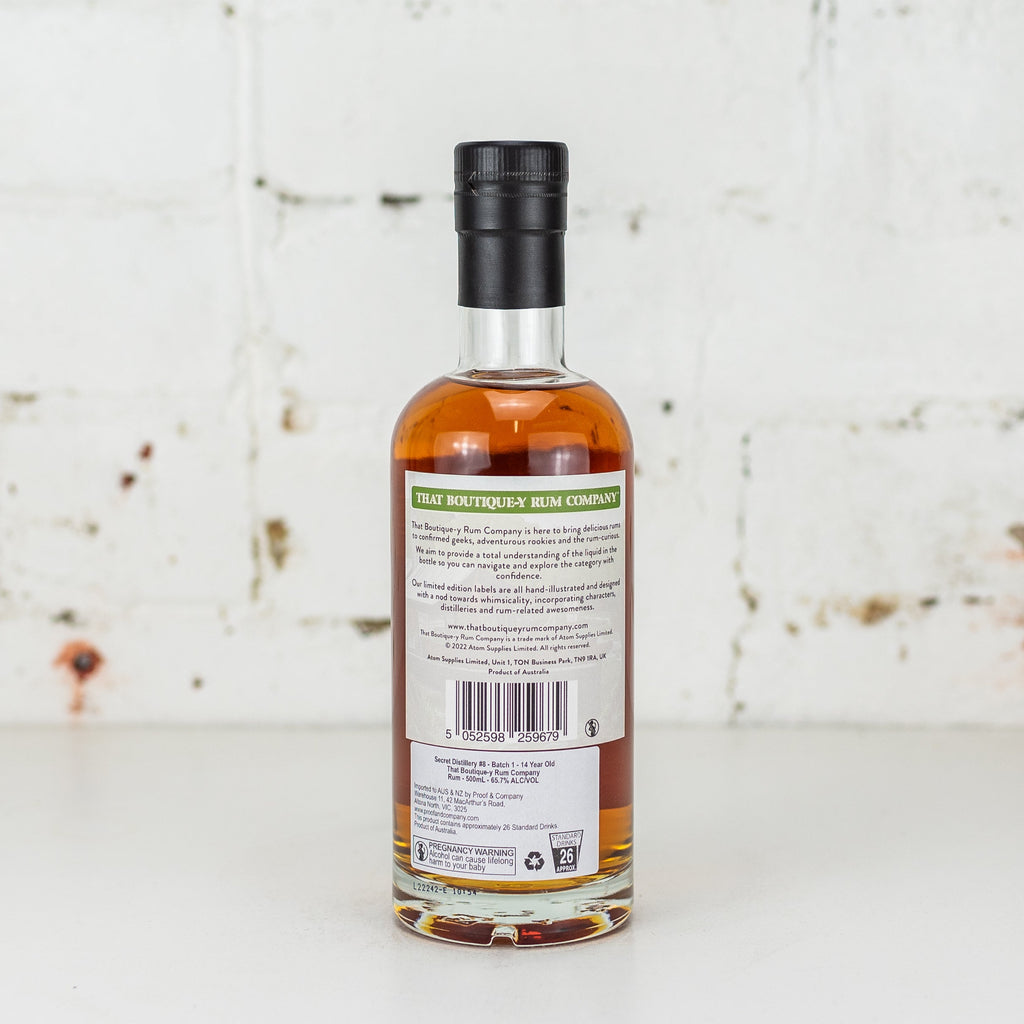 That Boutiquey Rum Co - Secret Distillery #8 14 YO Rum Batch 1 500ml