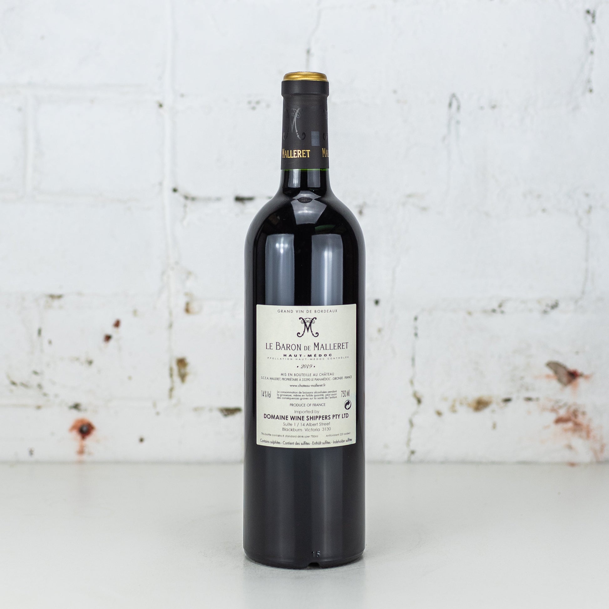 Le Baron de Malleret - Haut Medoc 2019 750ml