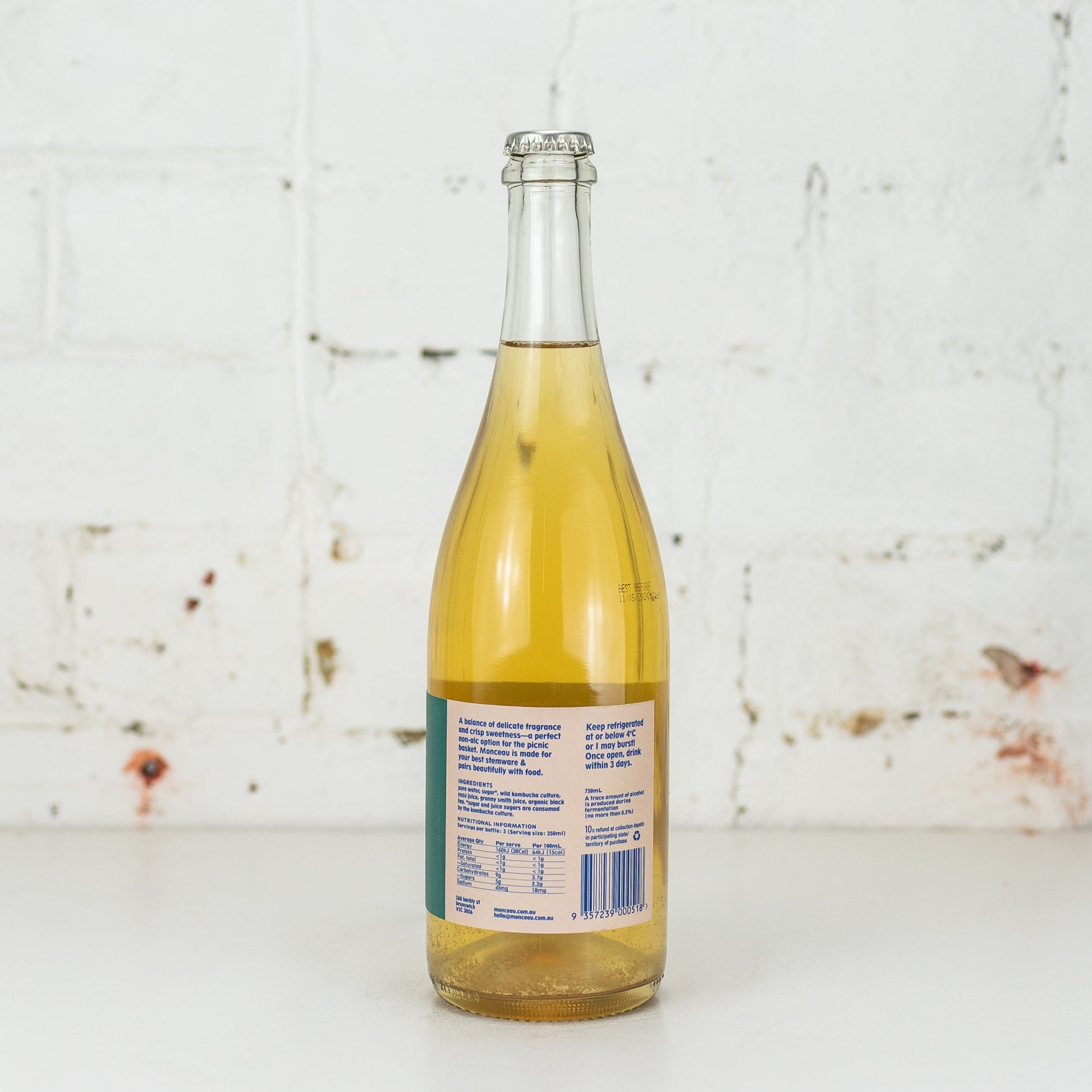 Monceau - Yuzu Non Alc Petillant Kombucha 750ml