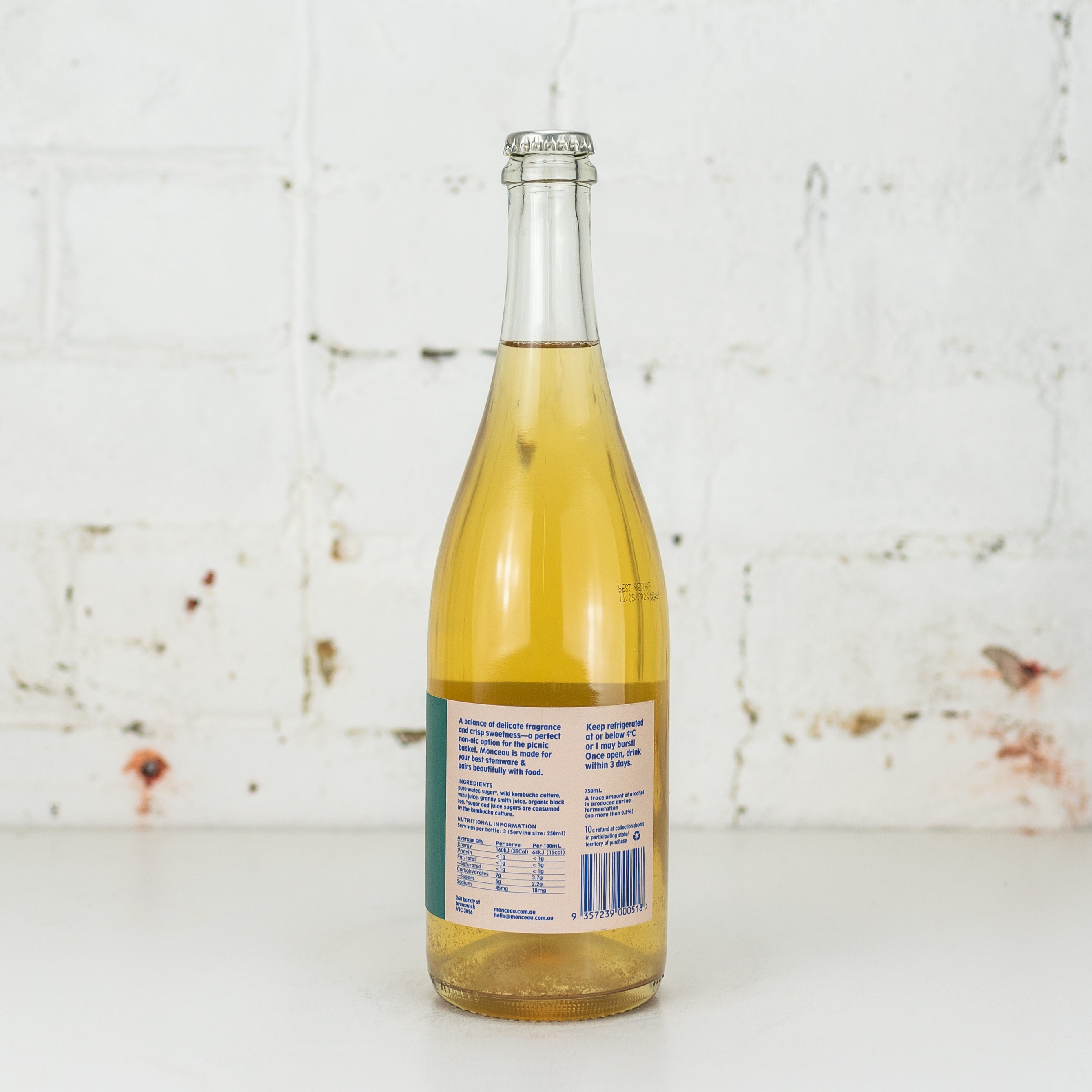 Monceau - Yuzu Non Alc Petillant Kombucha 750ml