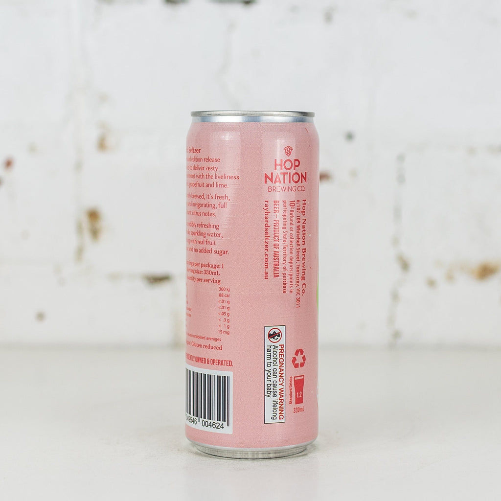 Hop Nation - Ray Pink Grapefruit & Lime Seltzer
