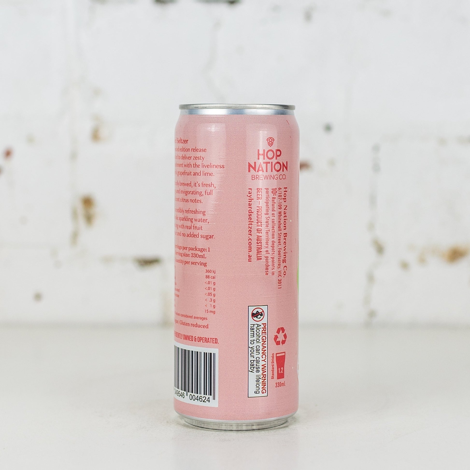 Hop Nation - Ray Pink Grapefruit & Lime Seltzer