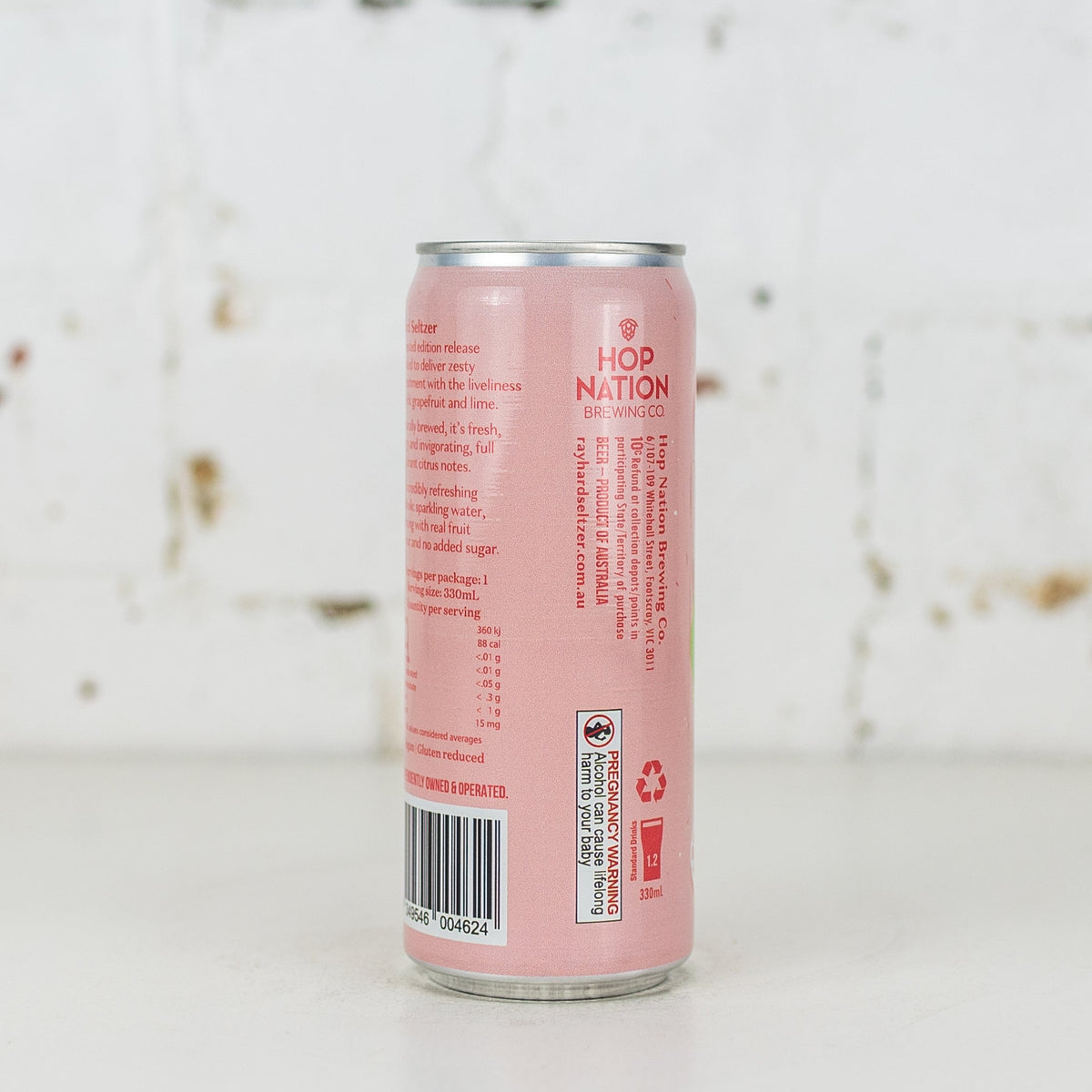 Hop Nation - Ray Pink Grapefruit & Lime Seltzer