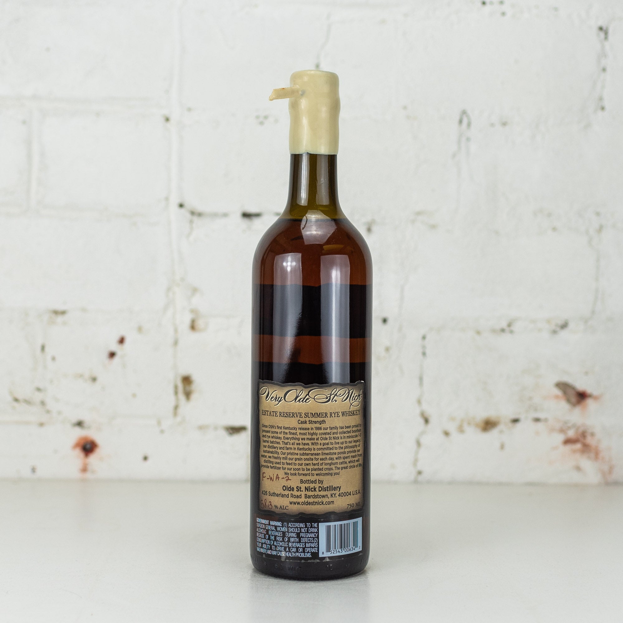 Very Olde St. Nick - Cask Strength Summer Rye Whiskey 750ml
