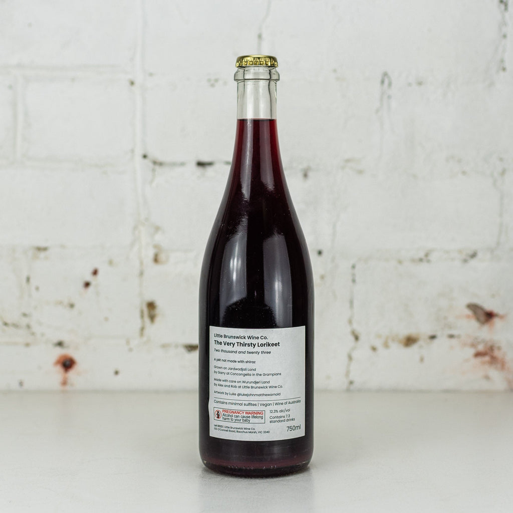 Little Brunswick Wine Co - Tidy Town The Very Thirsty Lorikeet Shiraz Pet Nat 750ml