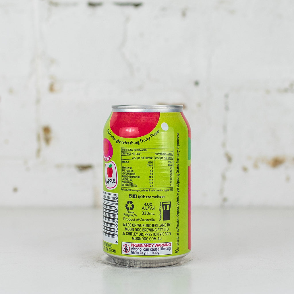 Moon Dog - Fizzer Juicy Apple & Raspberry Hard Seltzer