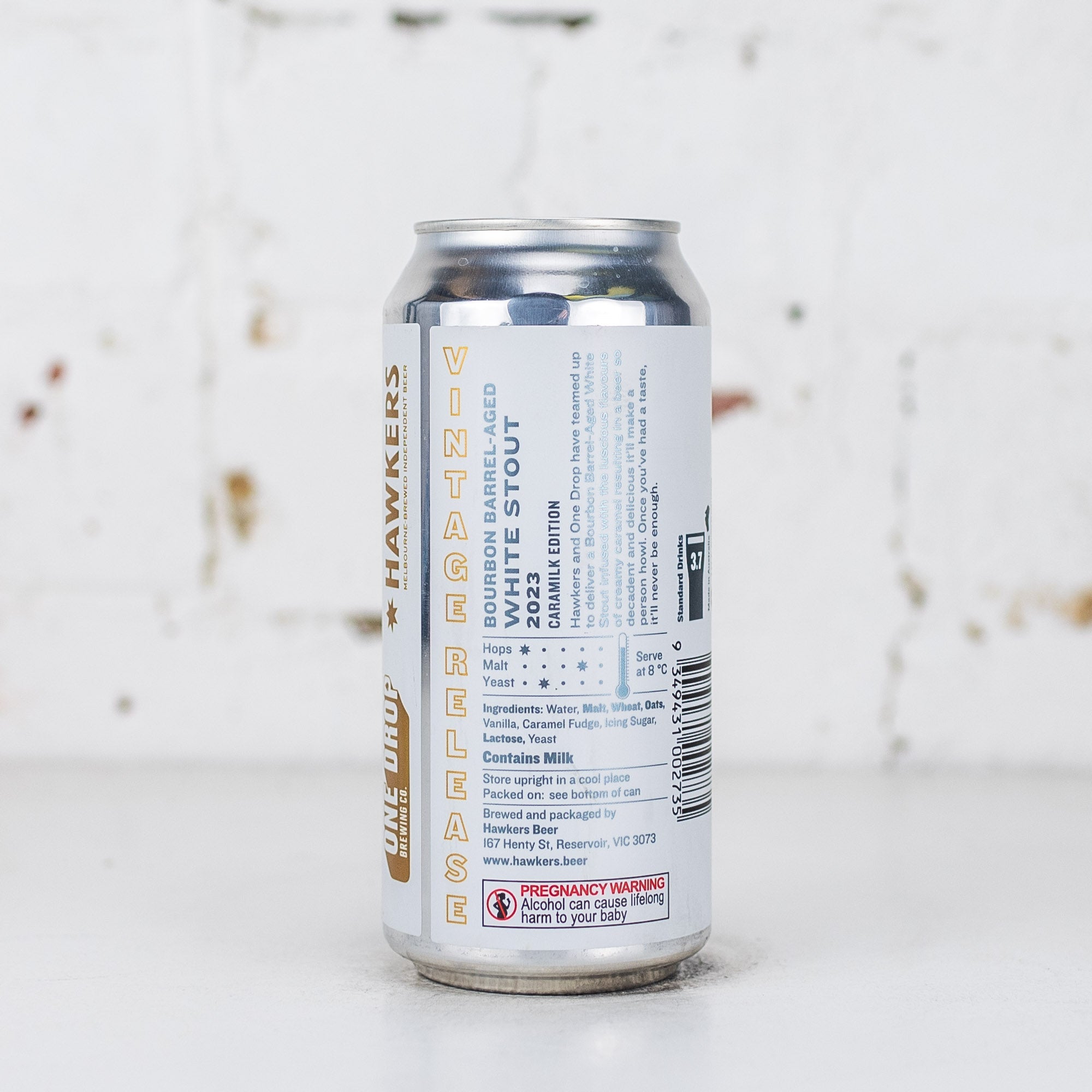 Hawkers x One Drop 'Bourbon Barrel Aged White Stout Caramilk Edition 2023'