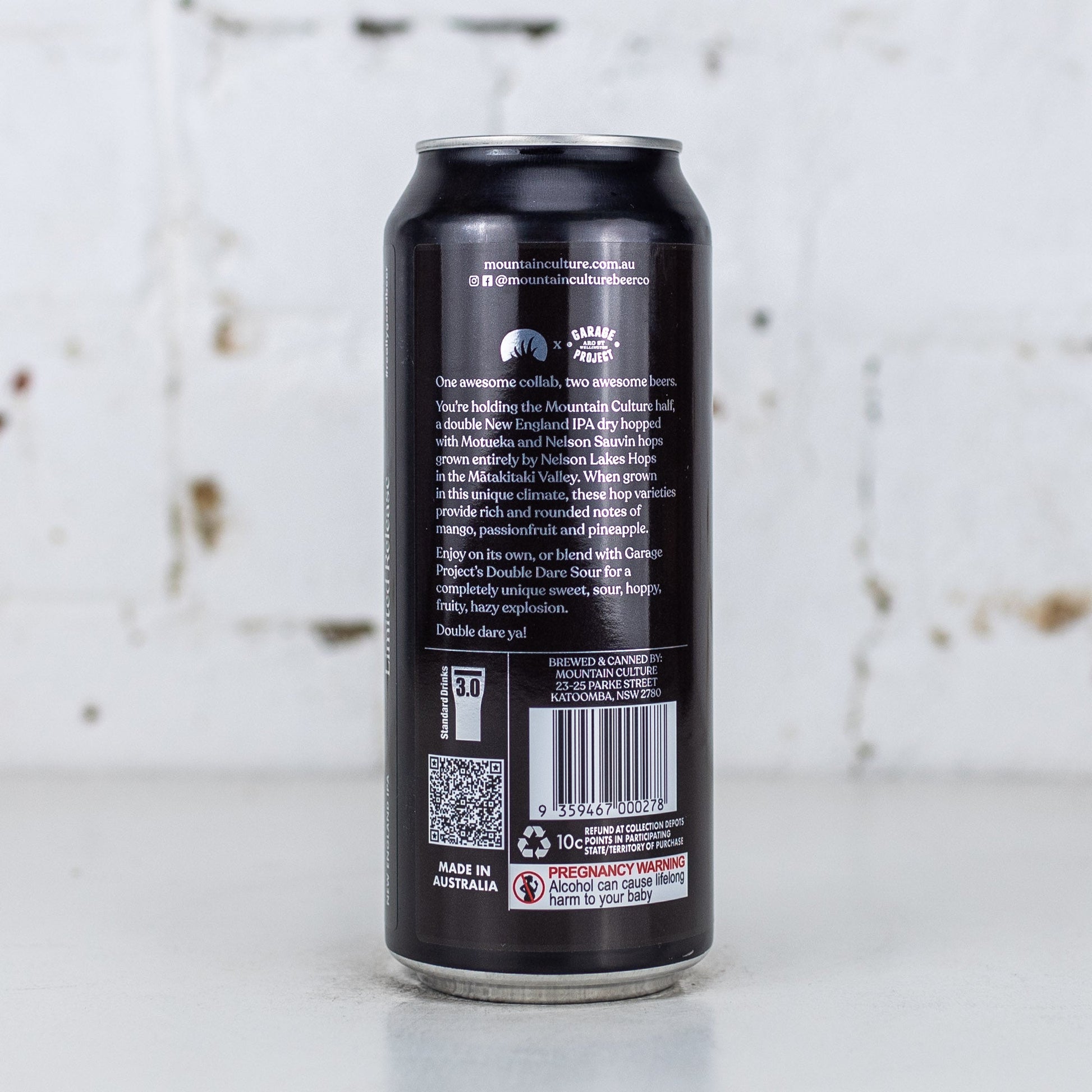 Mountain Culture x Garage Project 'Double Dare' Nelson Lakes NEIPA