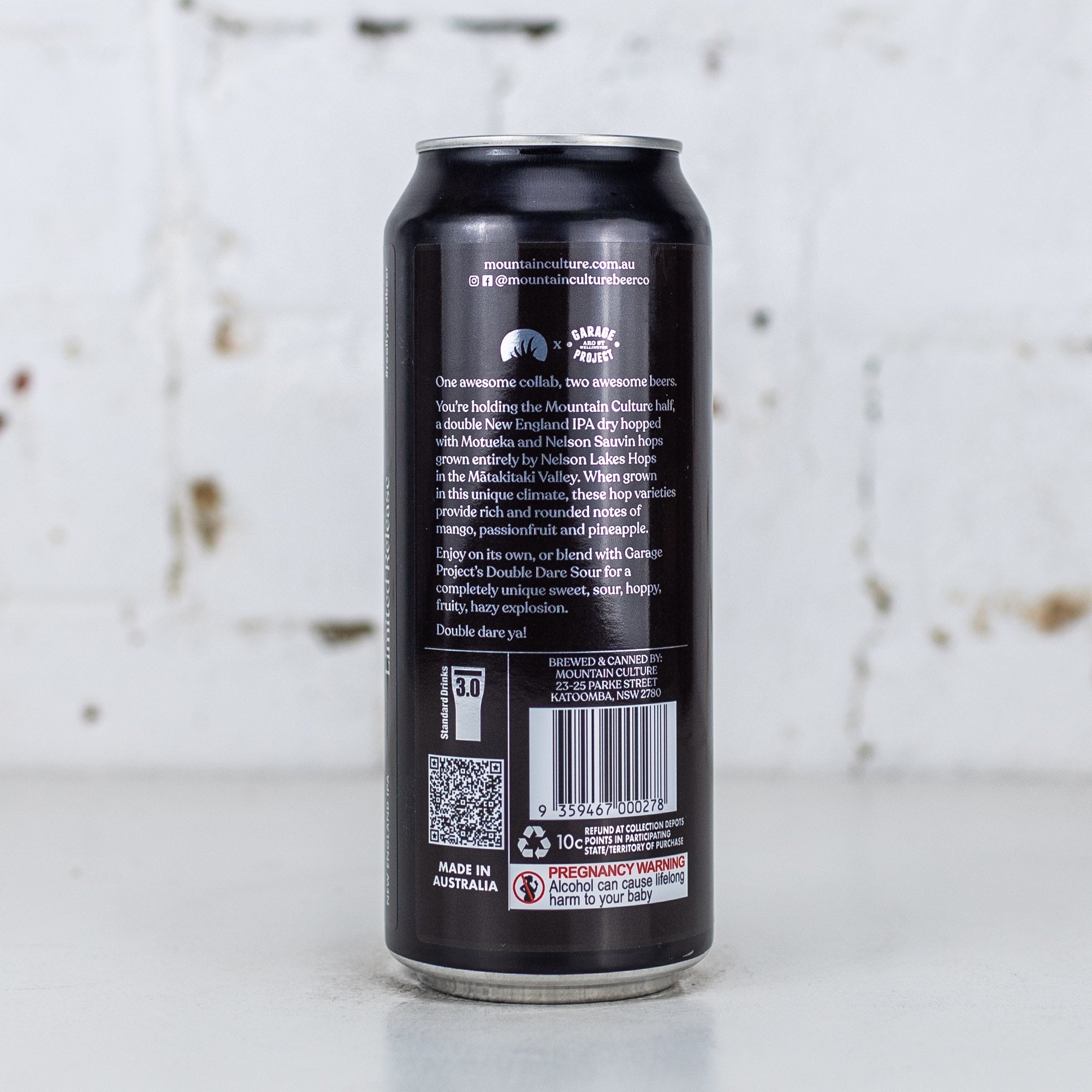 Mountain Culture x Garage Project 'Double Dare' Nelson Lakes NEIPA