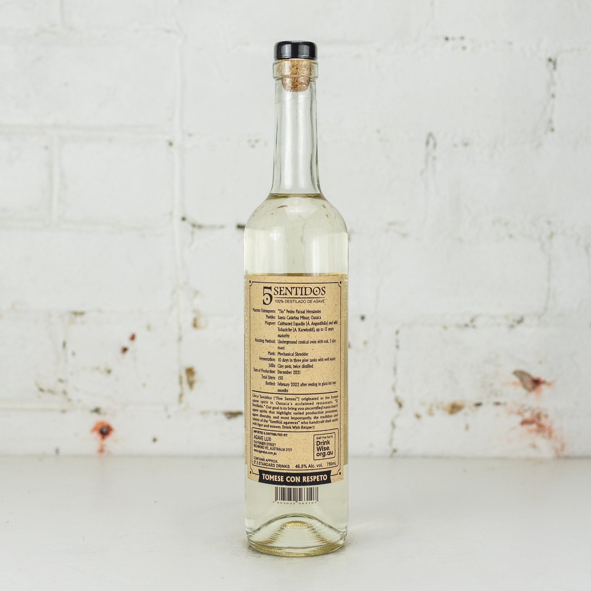 5 Sentidos - Espadin Tobaziche Batch 2 700ml