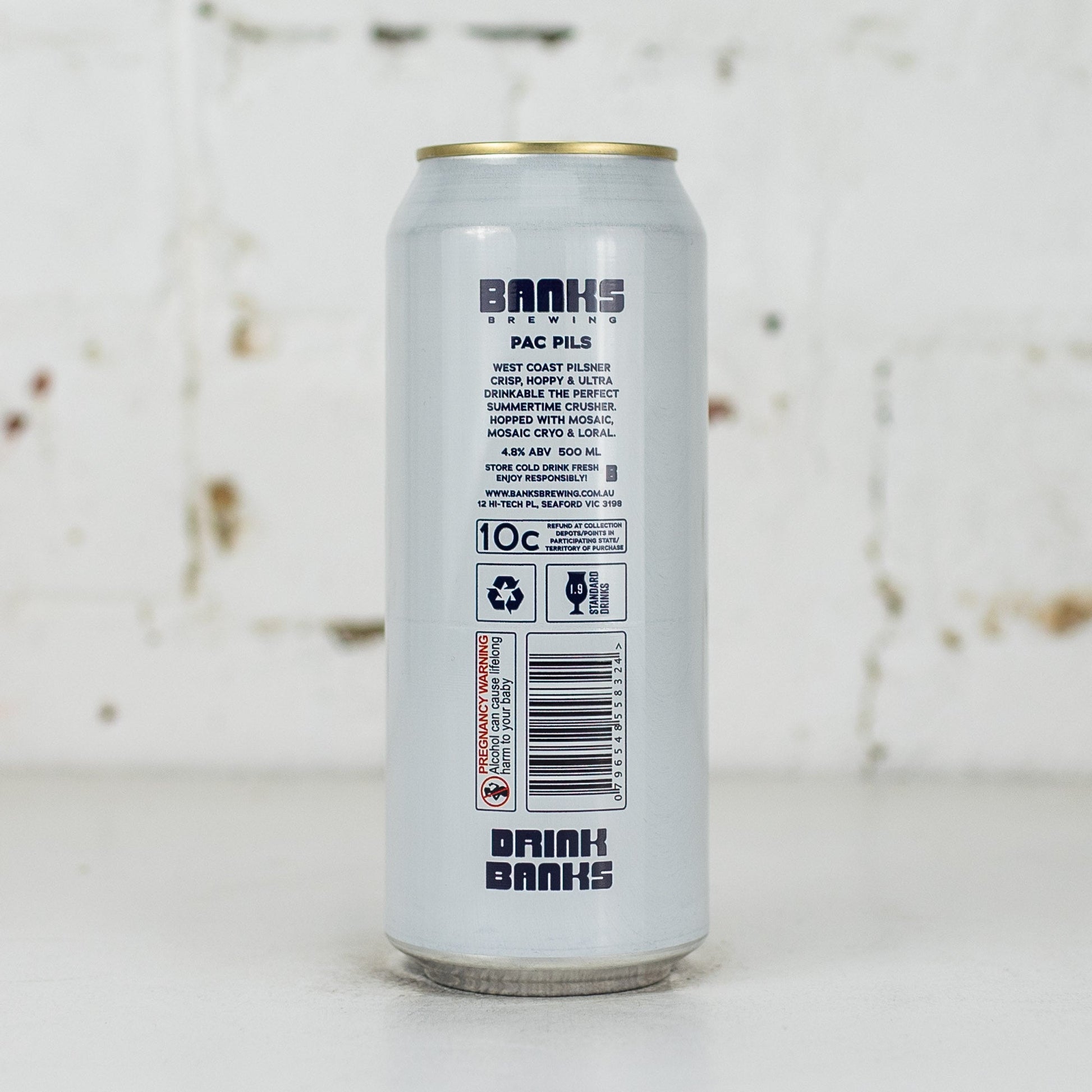 Banks - Pac Pils West Coast Pilsner 500ml