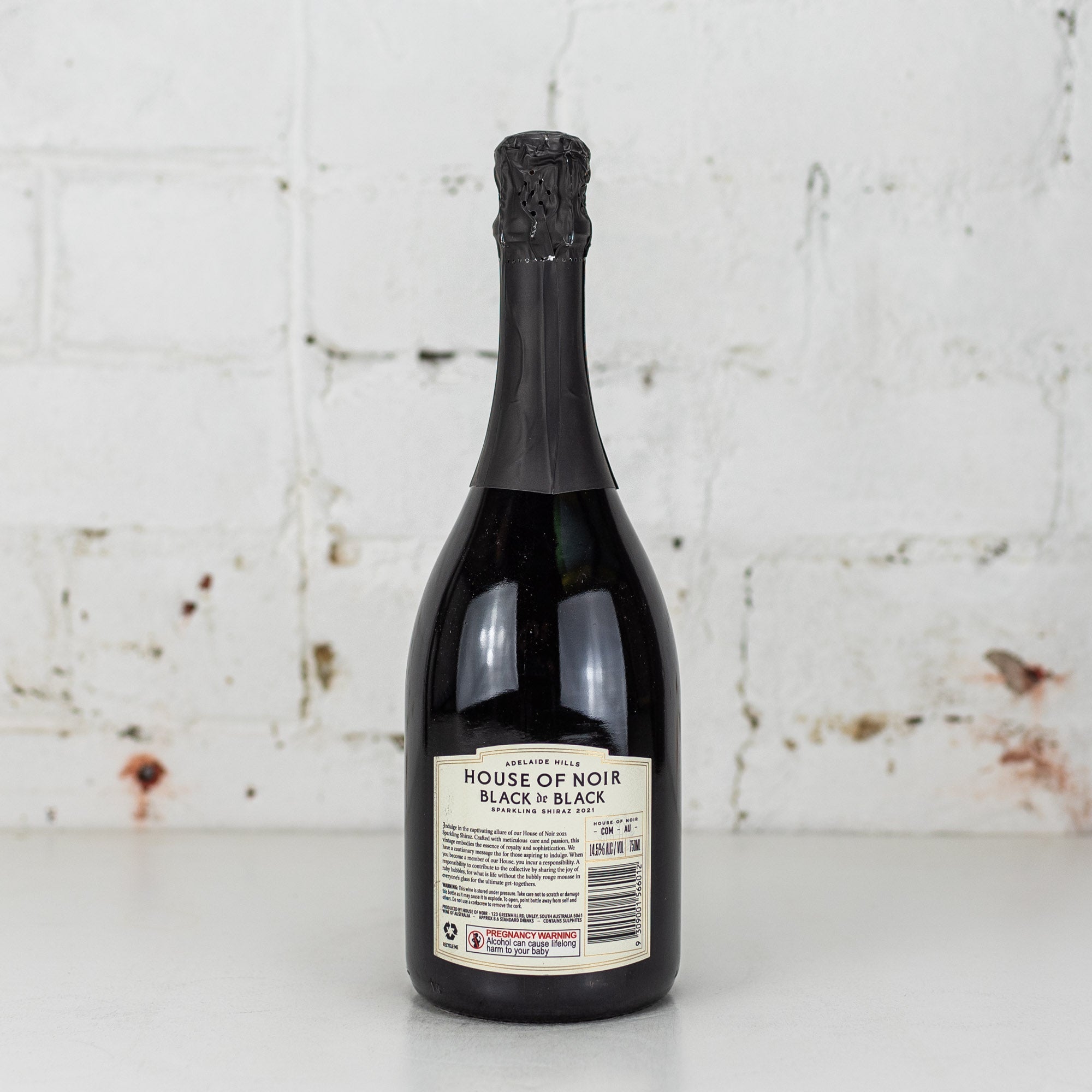 House of Noir - Black de Black Sparkling Shiraz 2021 750ml