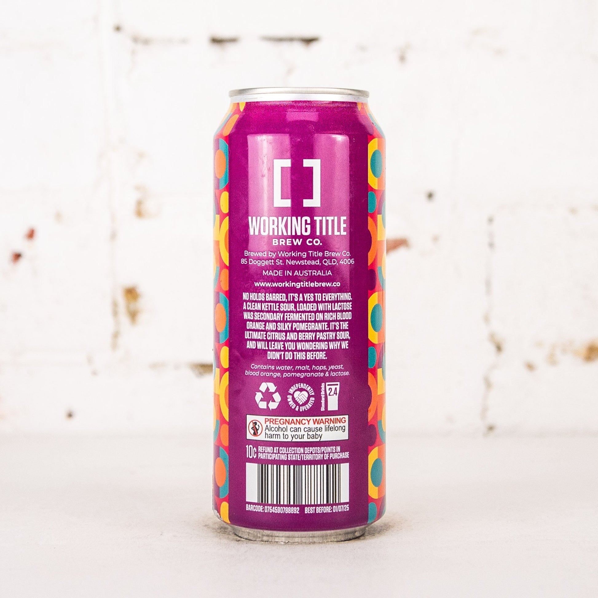 Working Title - Yes Day Blood Orange & Pomegranate Pastry Sour