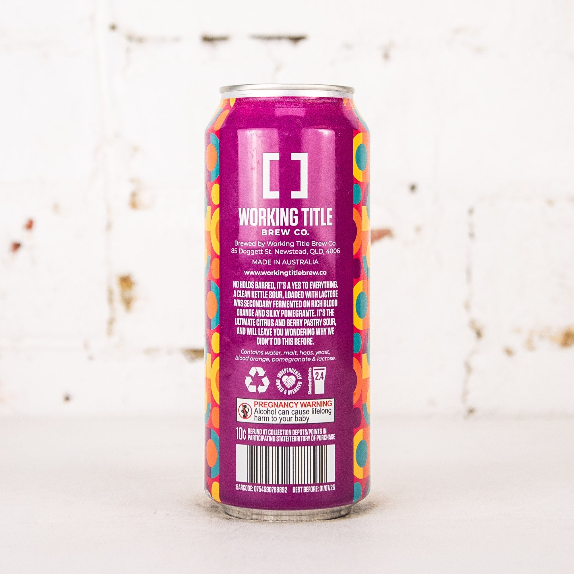 Working Title - Yes Day Blood Orange & Pomegranate Pastry Sour