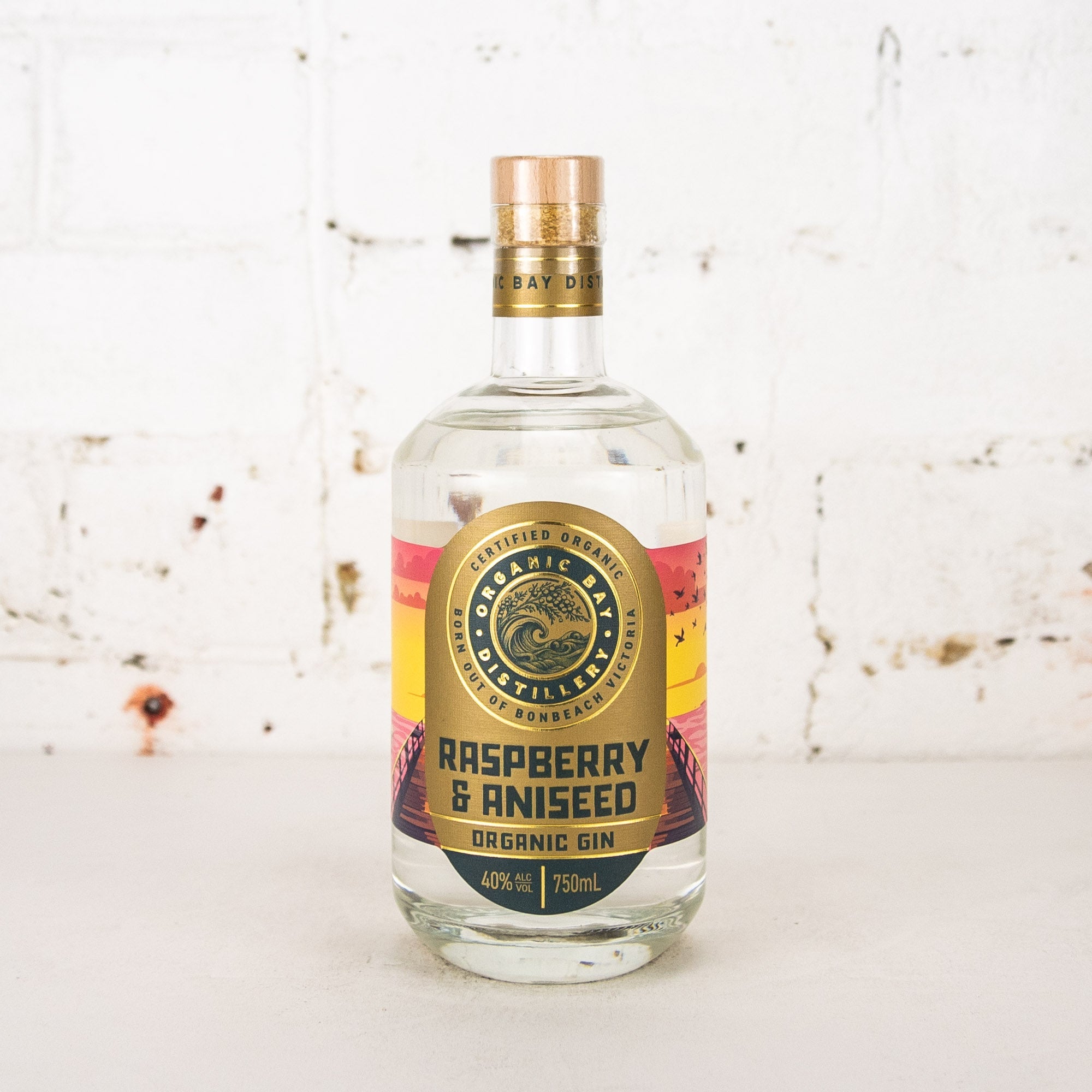 Organic Bay Distillery - Raspberry & Aniseed Gin 750ml
