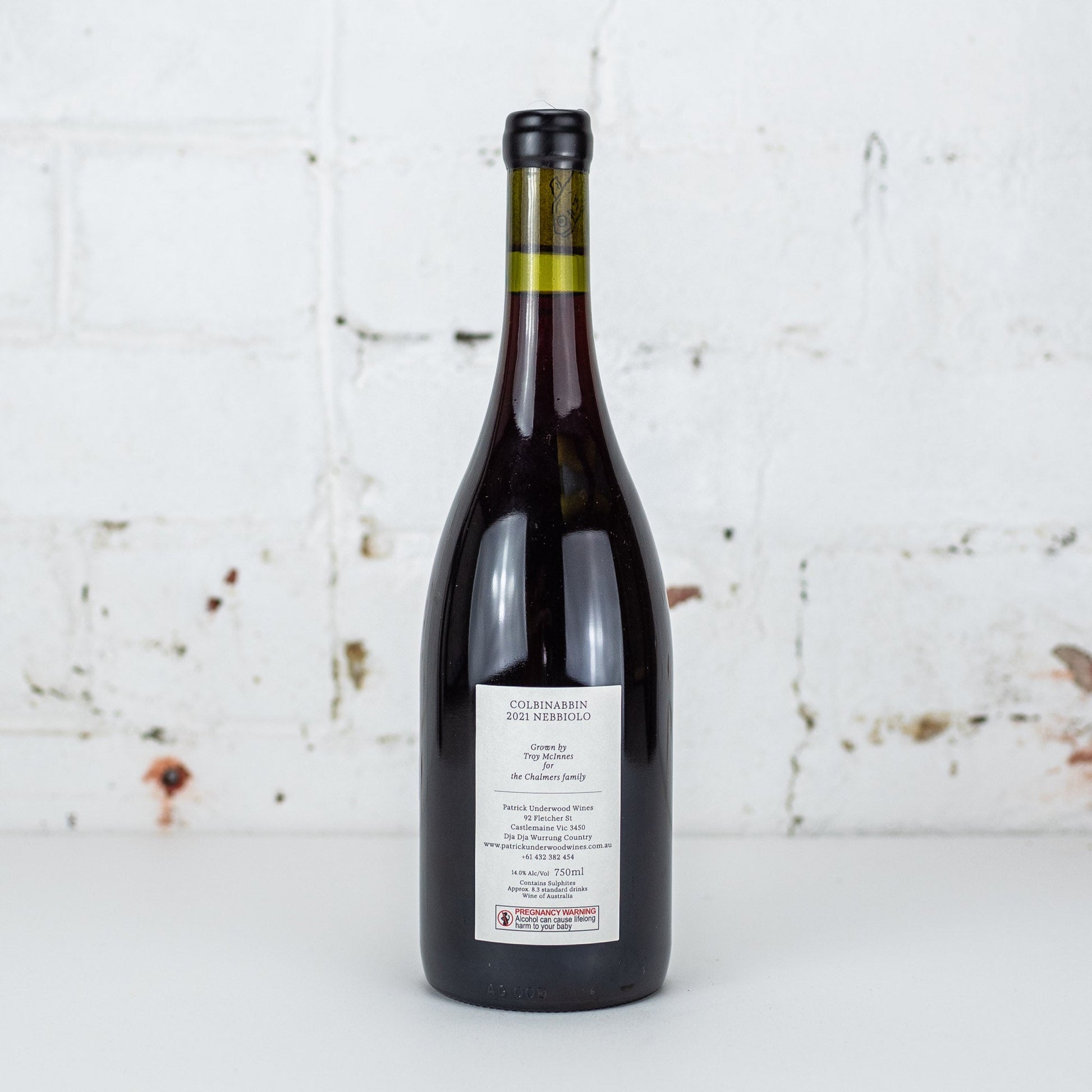 Patrick Underwood - Chalmers Vineyard Colbinabbin Nebbiolo 2021 750ml