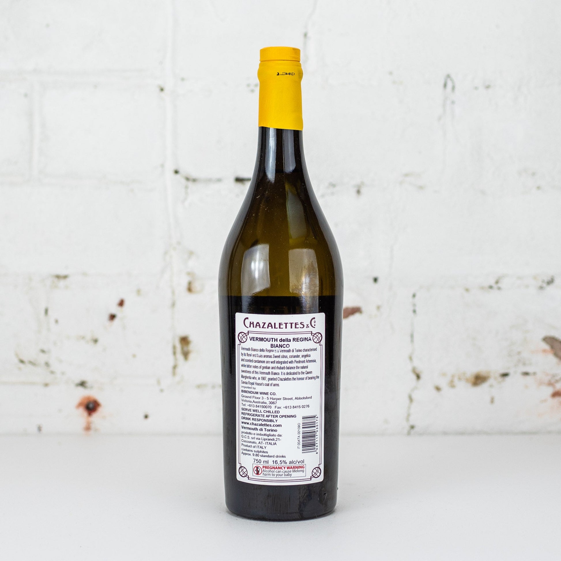 Chazalettes & Co - Vermouth di Torino Bianco della Regina 750ml